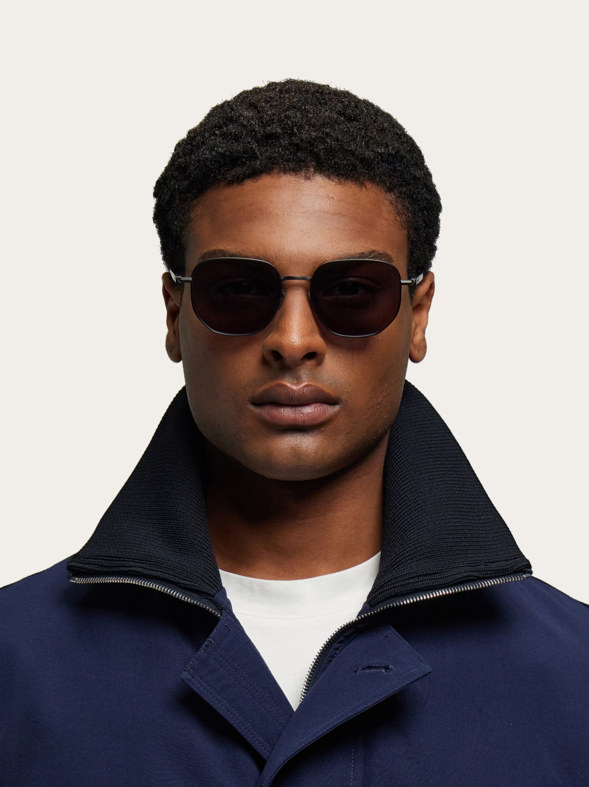  Ferragamo Men Rectangular Frame Sunglasses Blue 