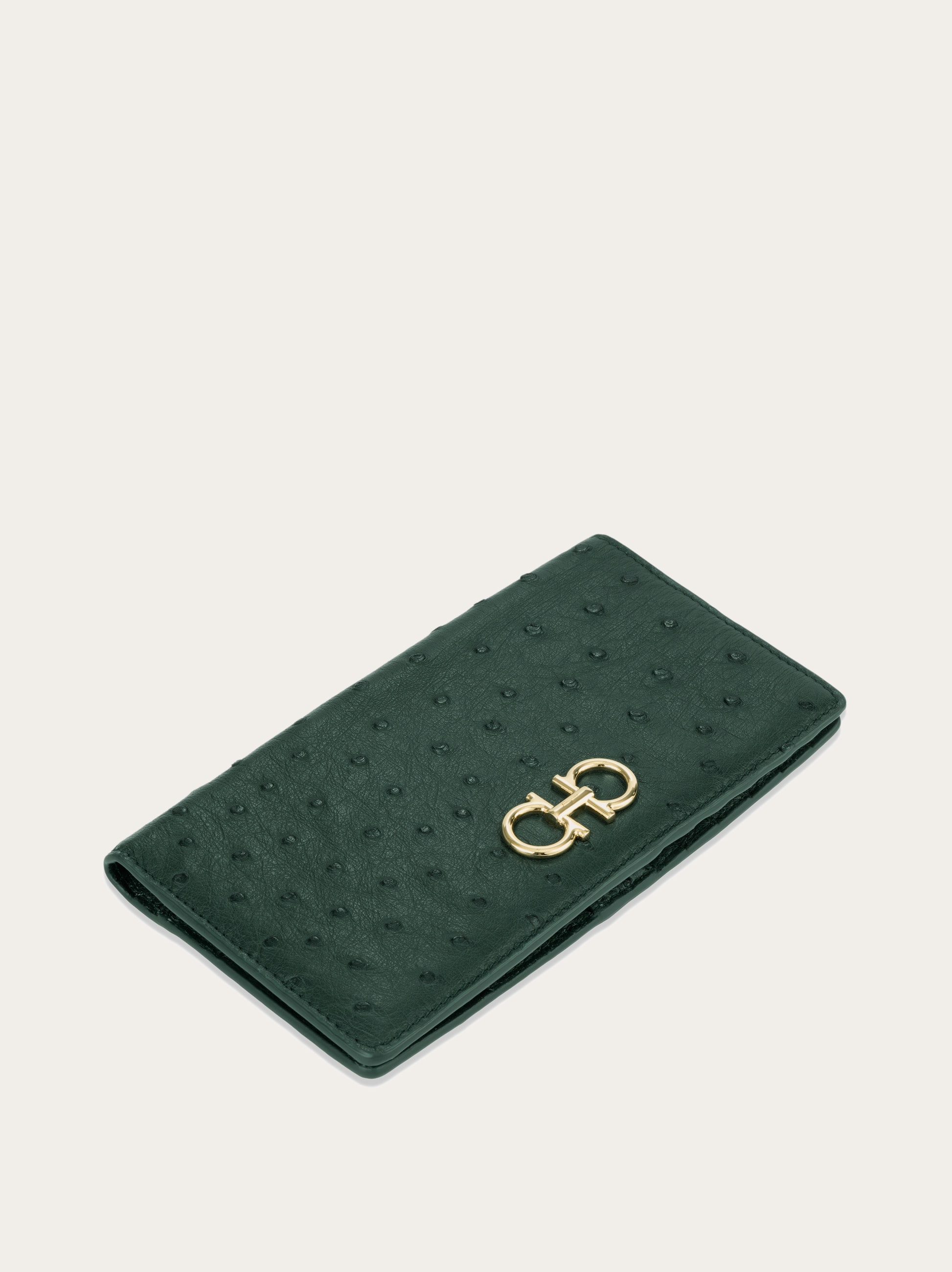 Ferragamo Gancini Continental Wallet In Green