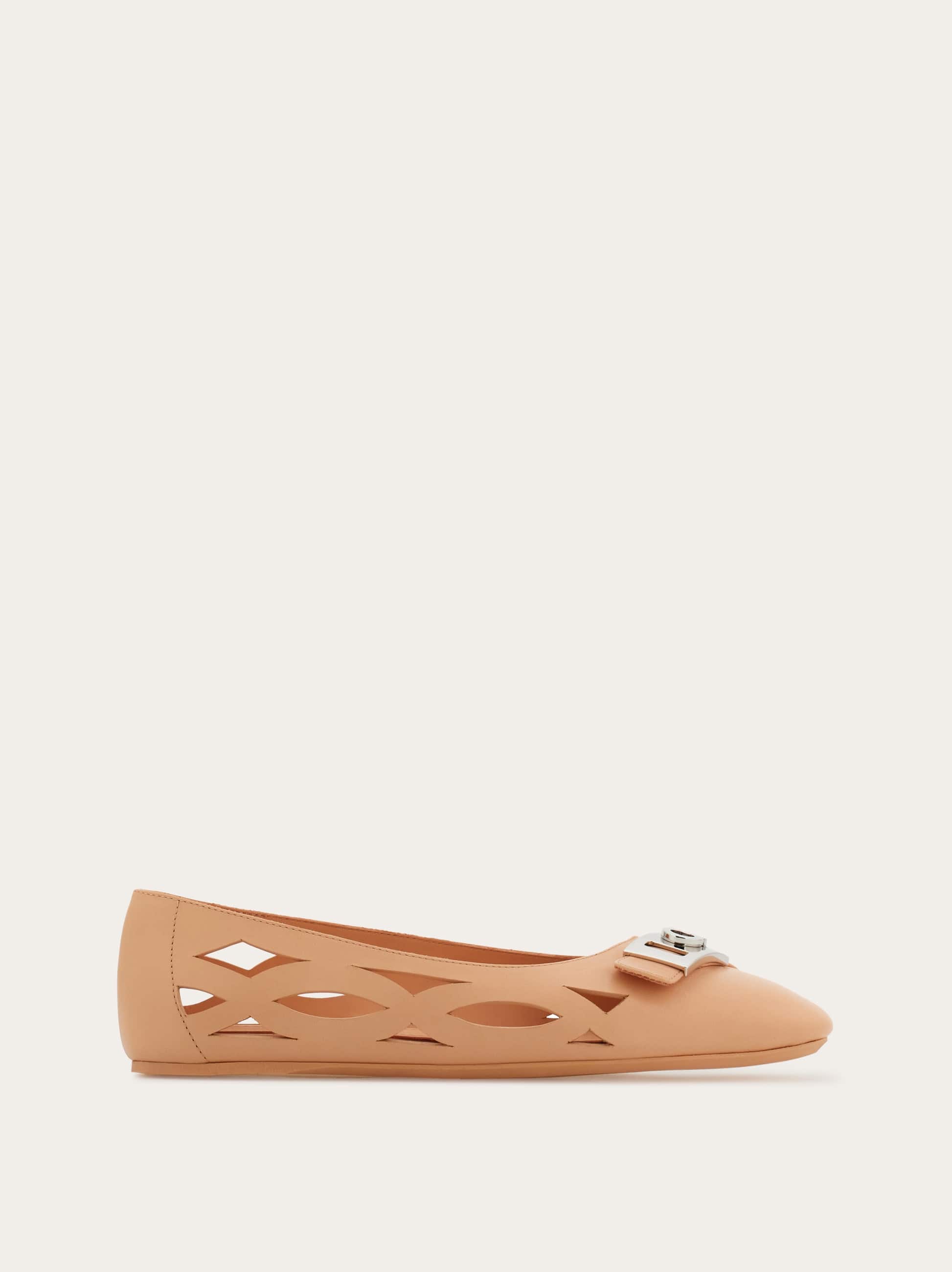 Ferragamo Leather Ballerina Shoes