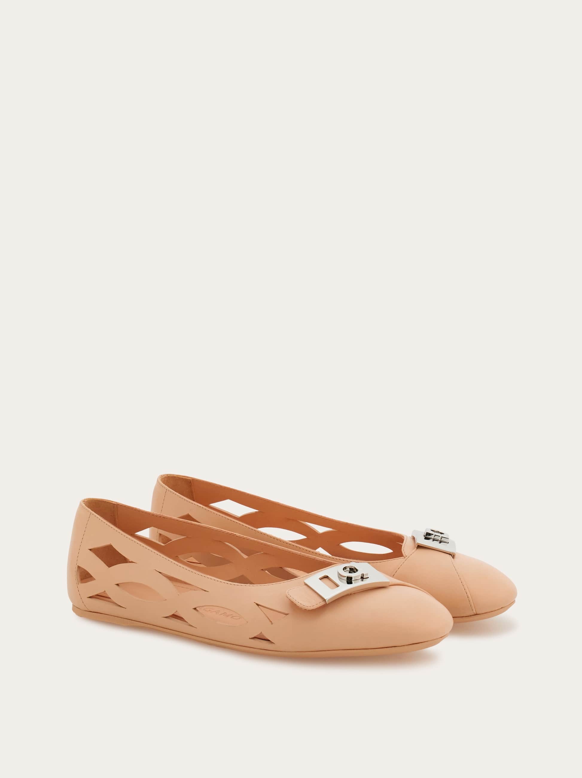 Ferragamo Leather Ballerina Shoes