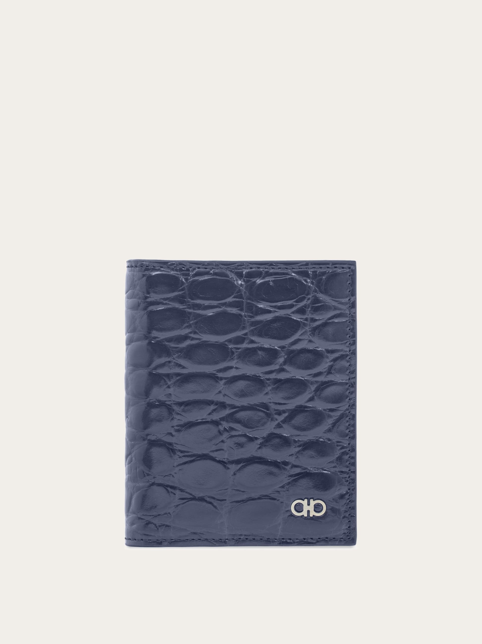 Ferragamo Uomo Porta carte di credito Gancini Blu