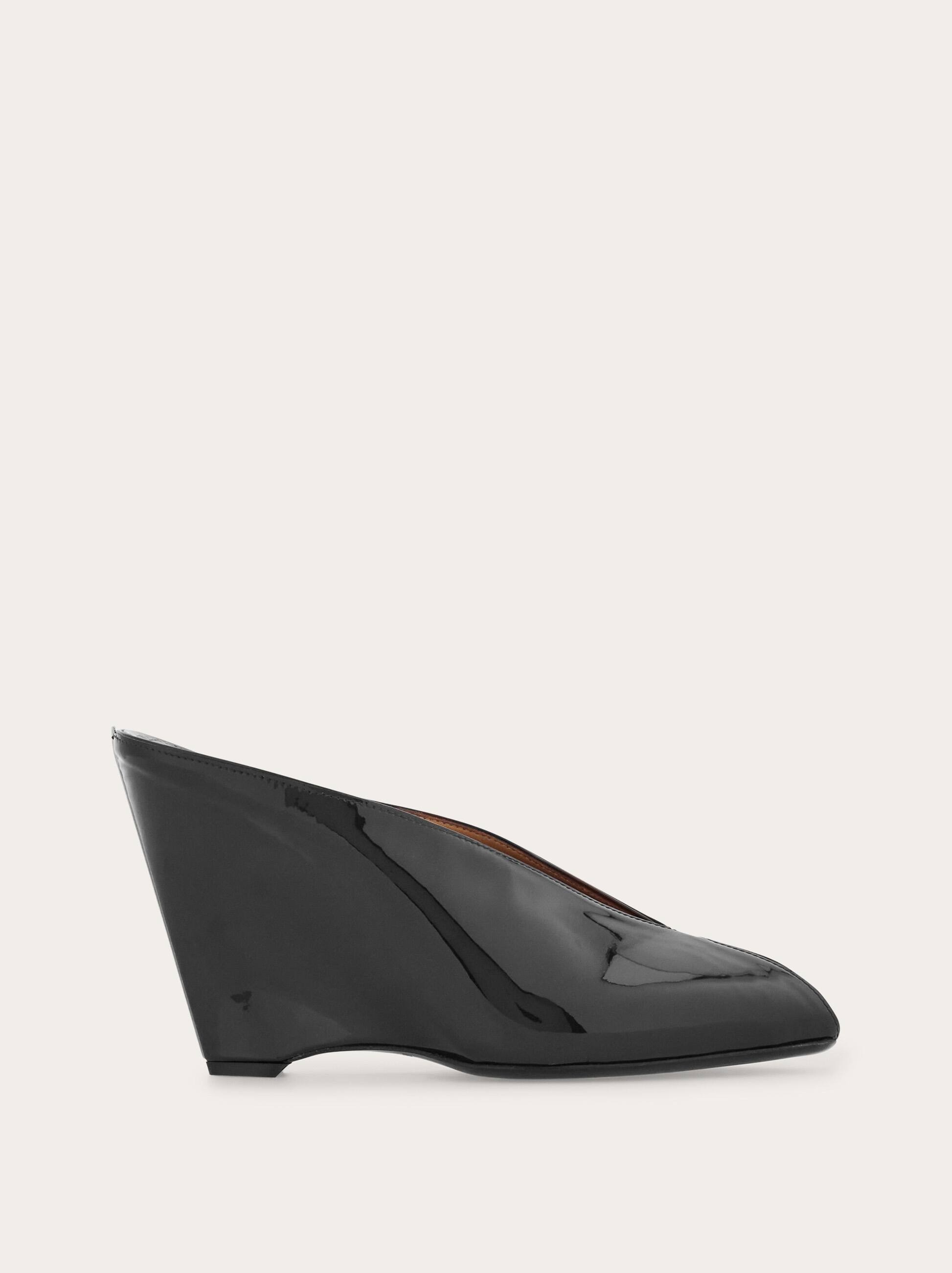 Ferragamo Donna Mule con zeppa Nero Taglia 35.5