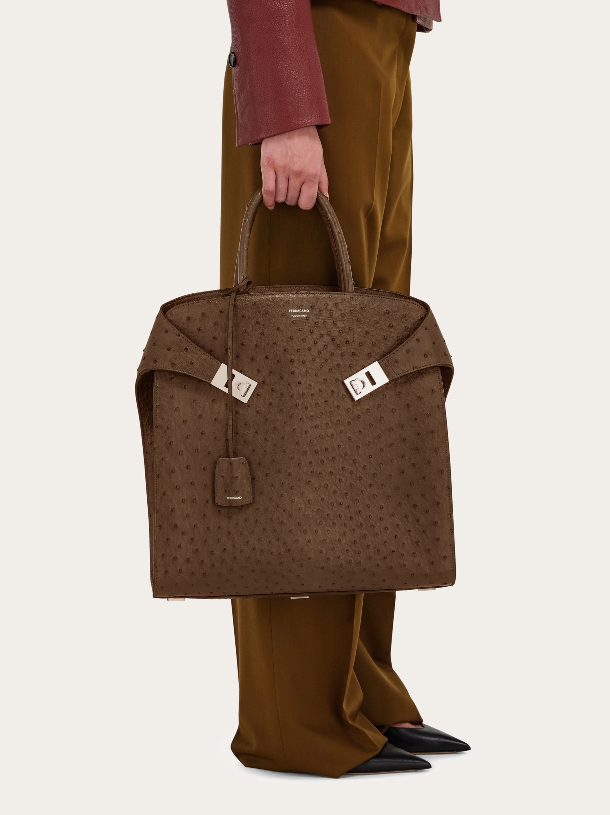  Ferragamo Herren Hug Totebag Braun 