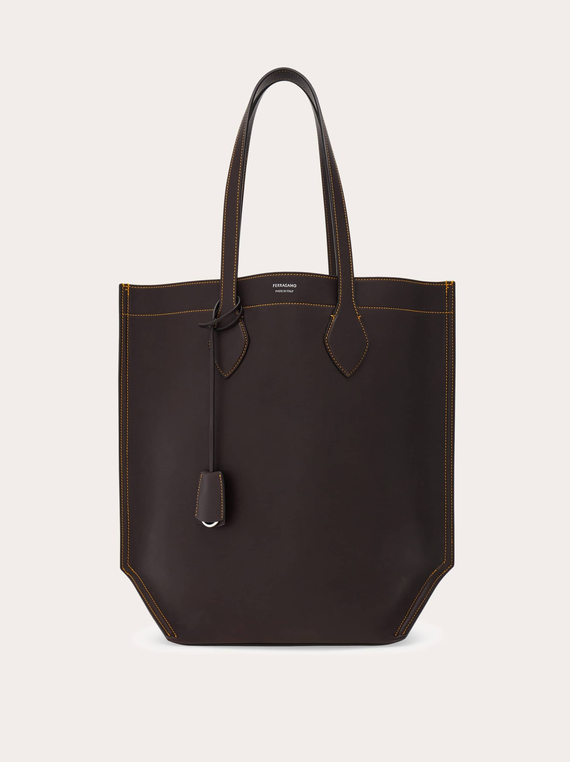 Ferragamo North-south Tote Bag In Brown