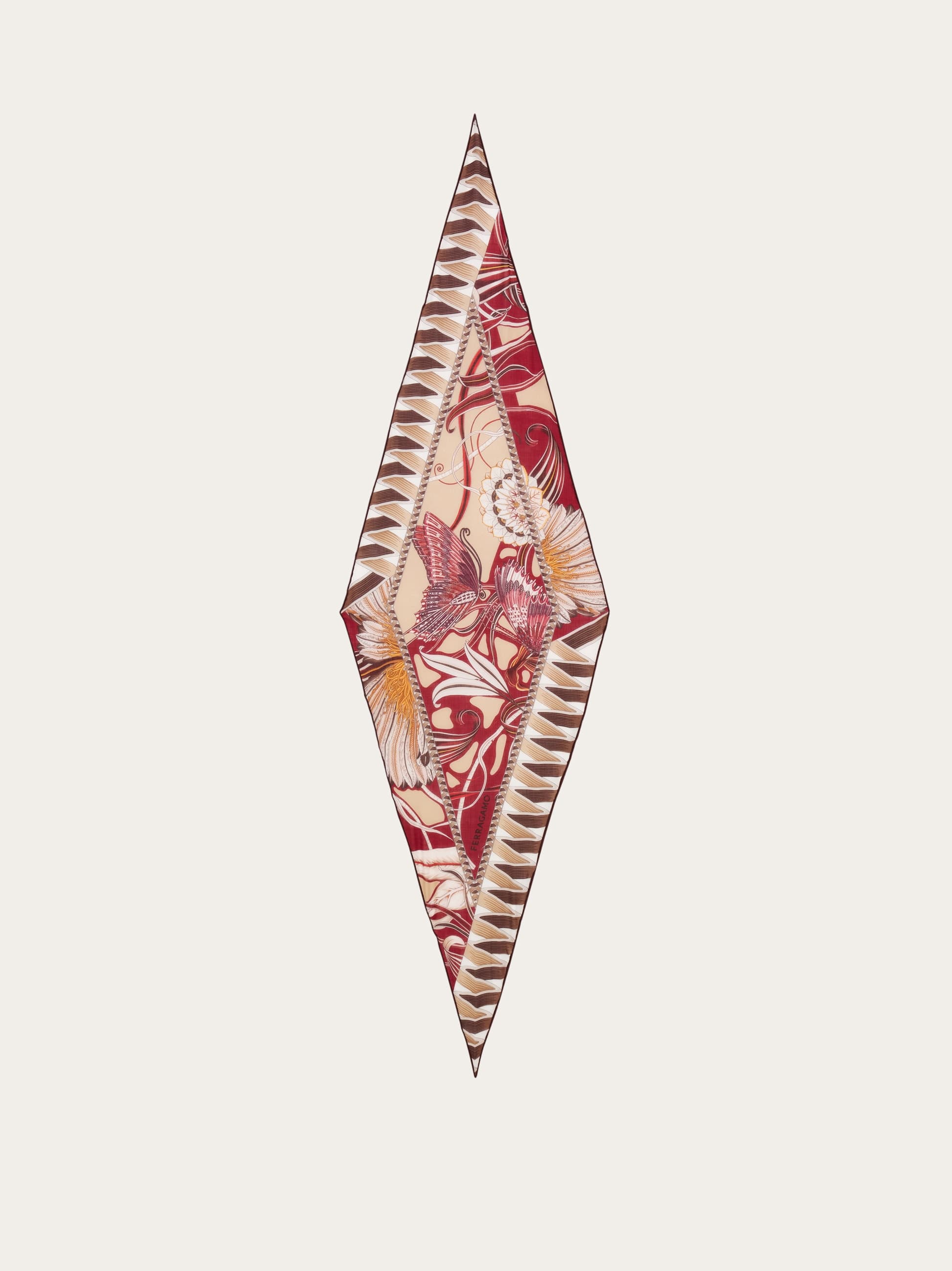 Ferragamo Donna Bandeau stampa Giada Beige