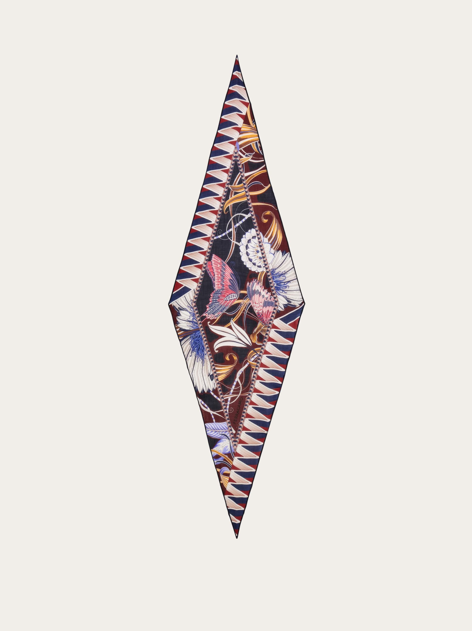 Ferragamo Donna Bandeau stampa Giada Blu