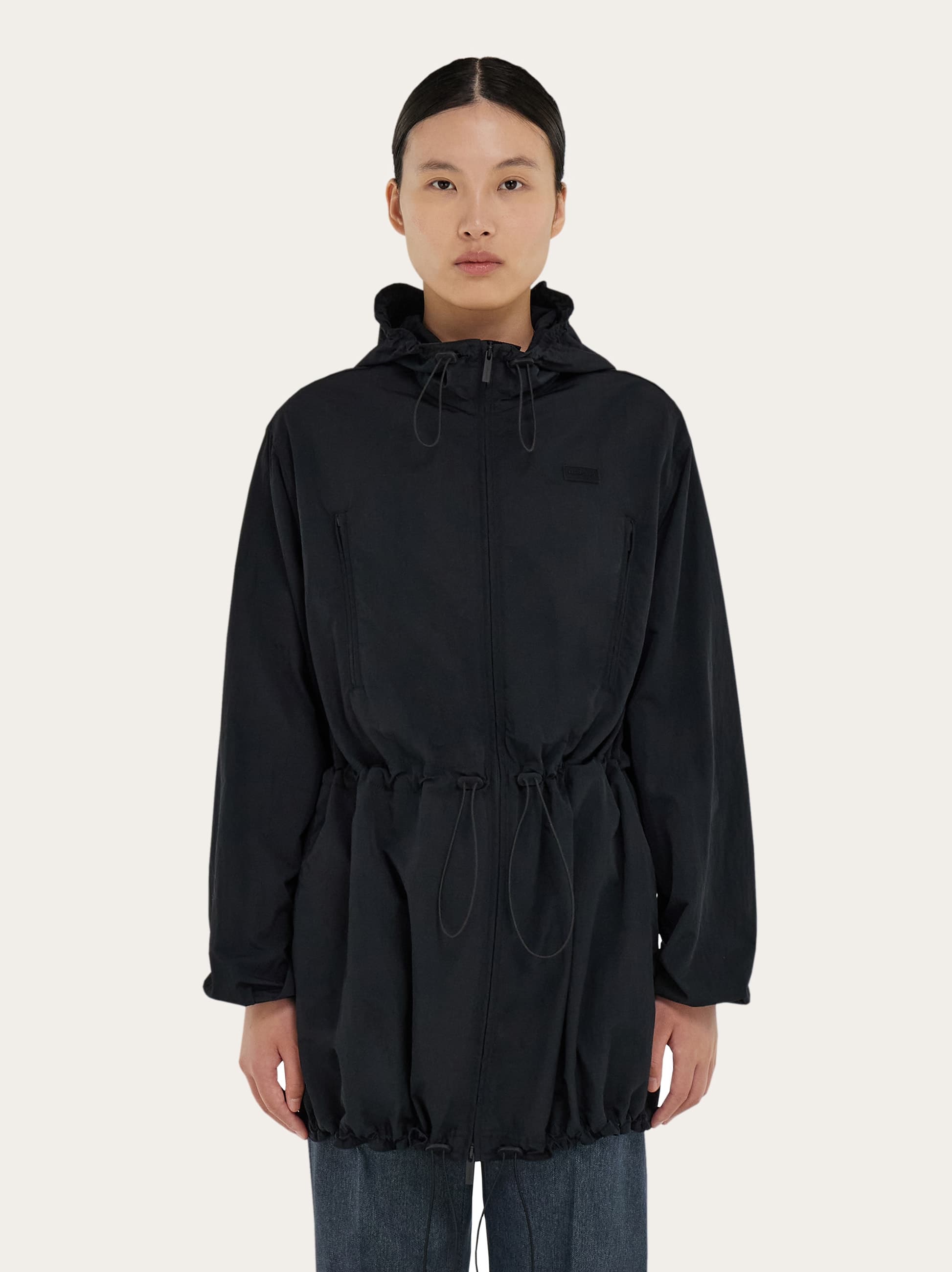 Ferragamo Medium Technical Parka In Blue