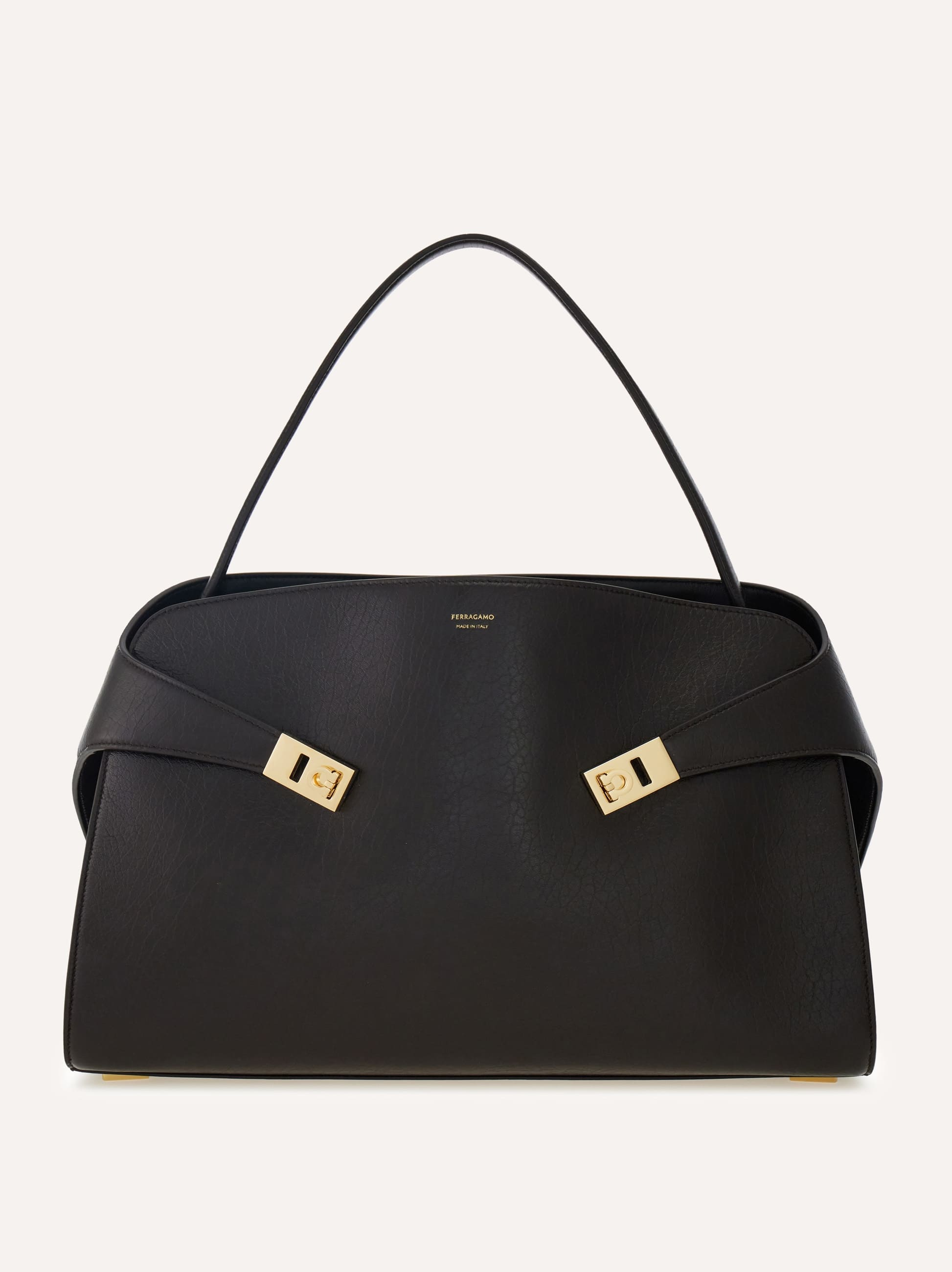 Ferragamo Donna Borsa a spalla Hug soft bicolore (L) Marrone