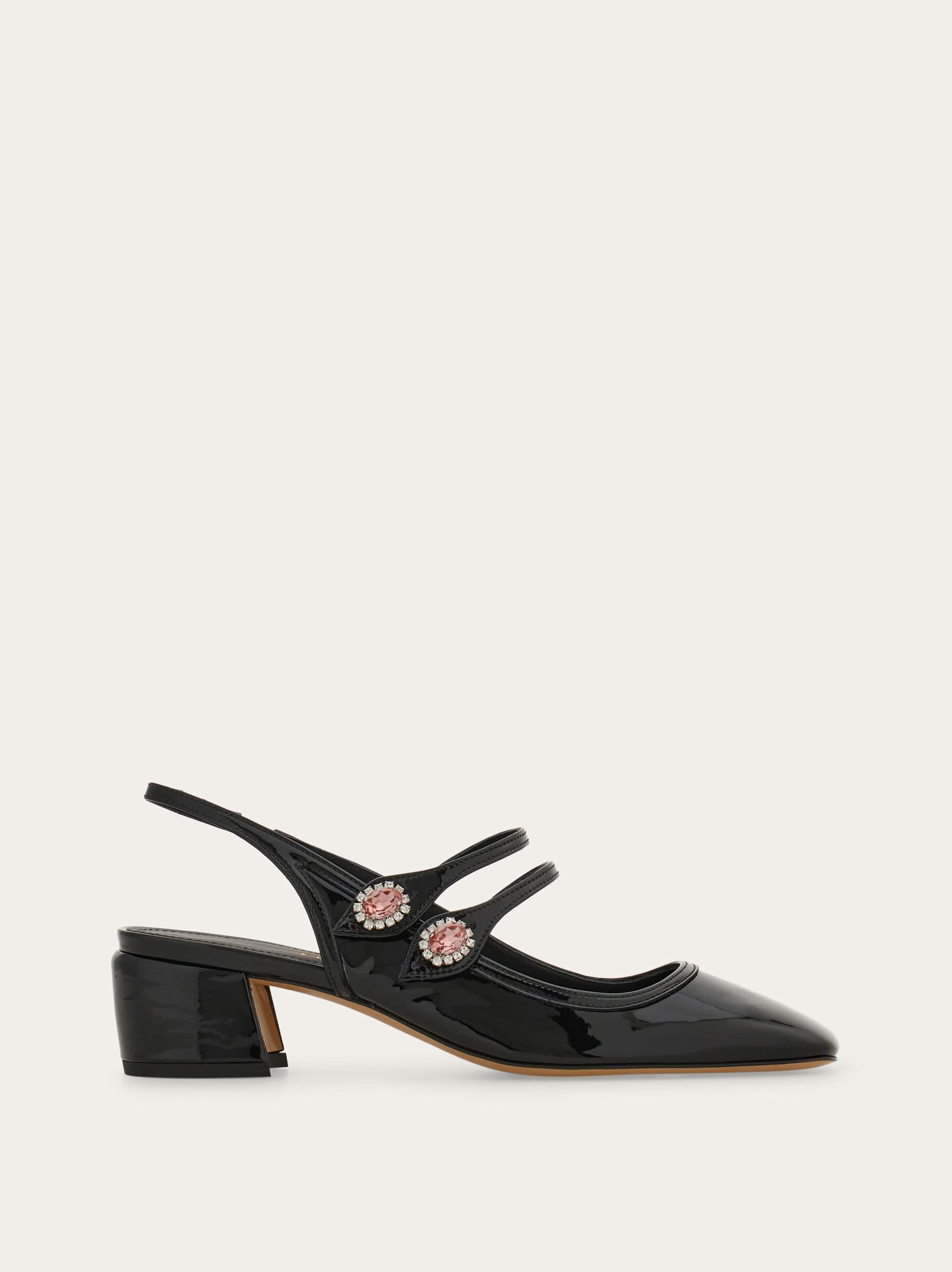 Ferragamo Donna Slingback Mary Jane Nero Taglia 35.5