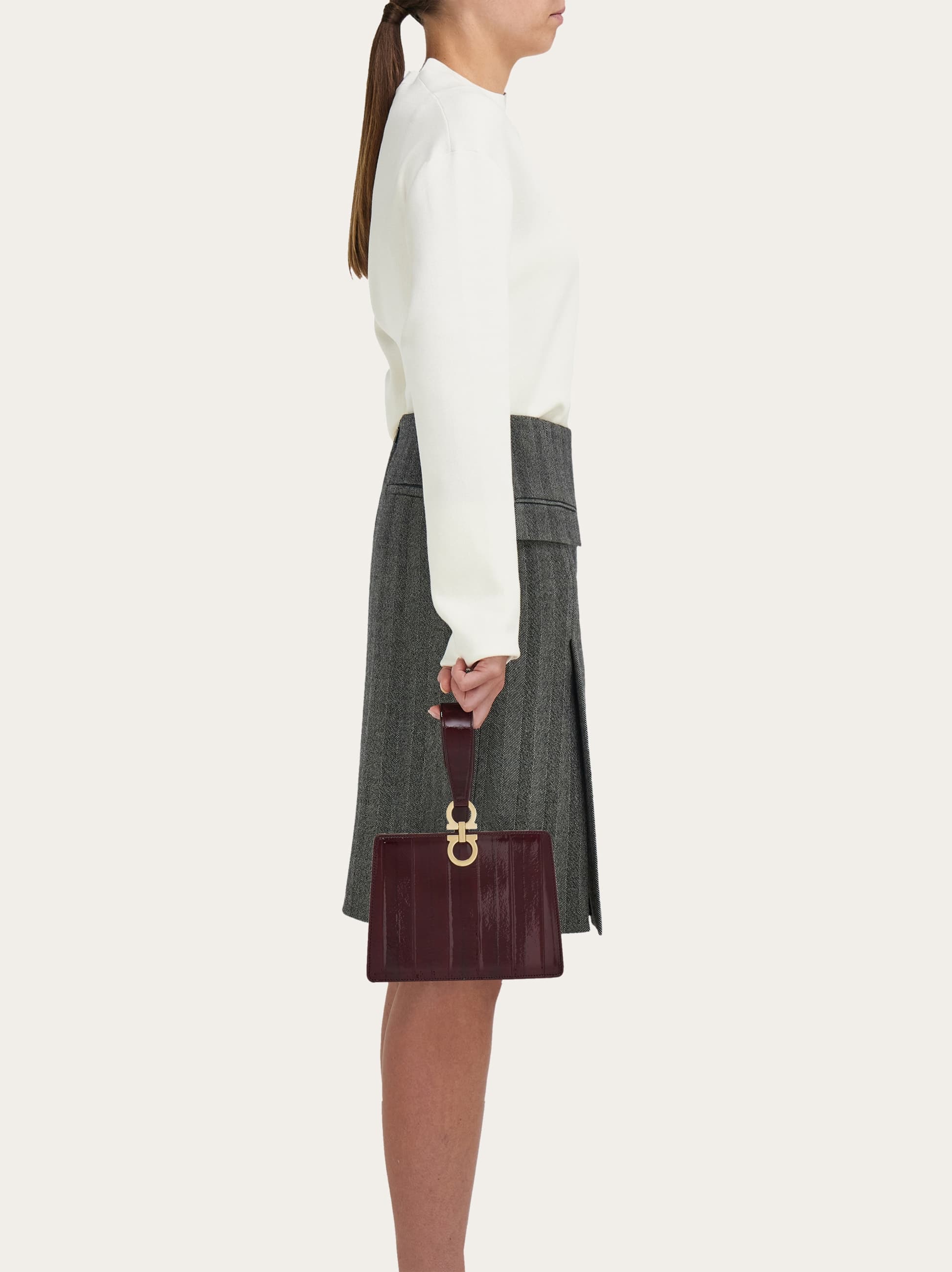 Ferragamo Mini Clutch In Red