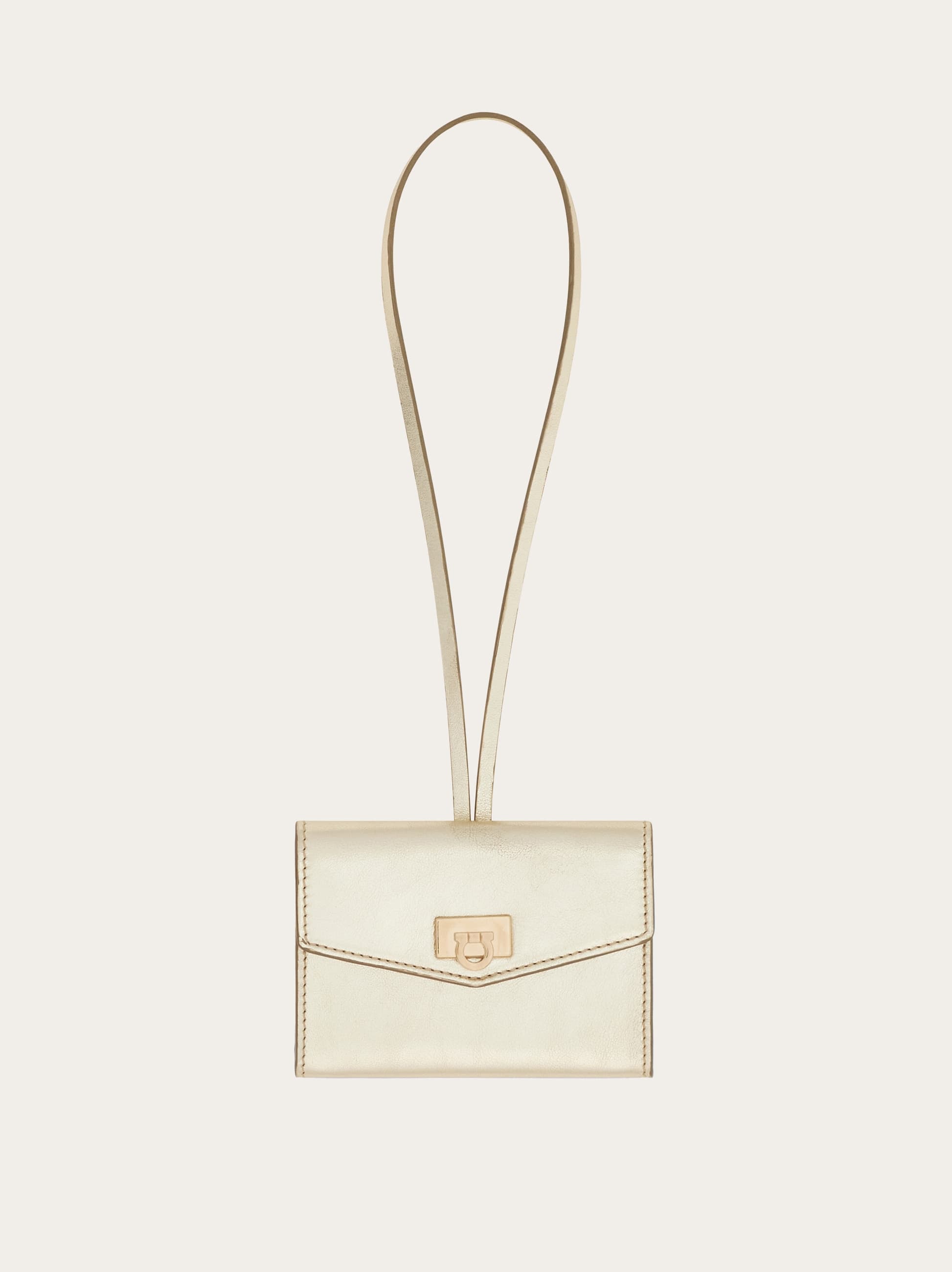Ferragamo Donna Charm porta carte Beige