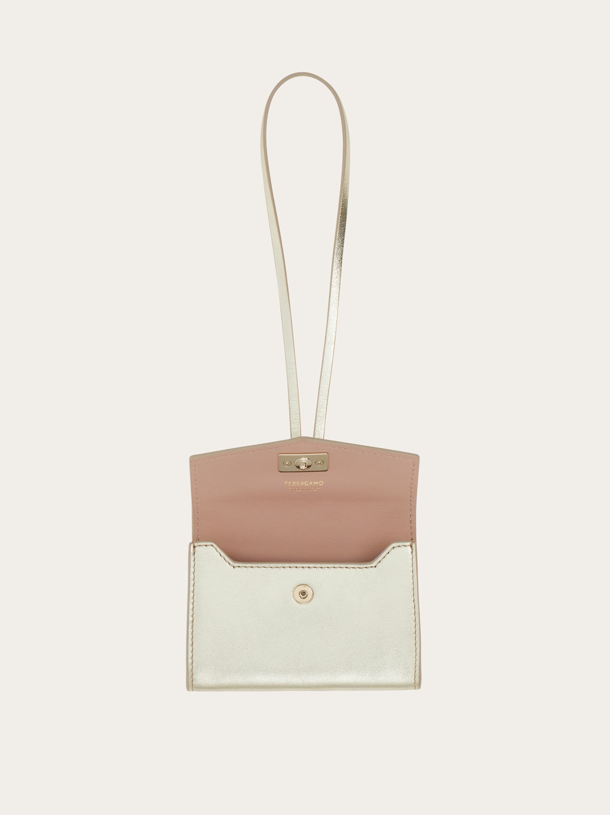  Ferragamo Women Card Holder Charm Gold 