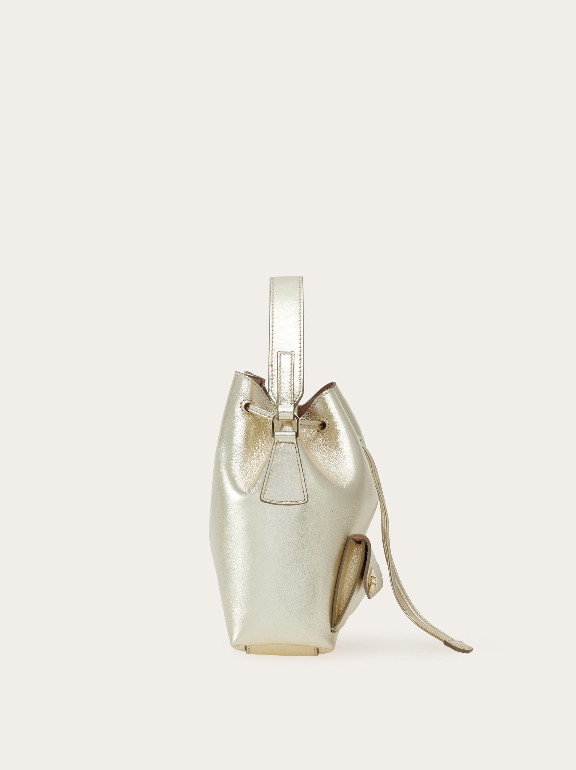Ferragamo Multipocket Bucket Bag In Gold