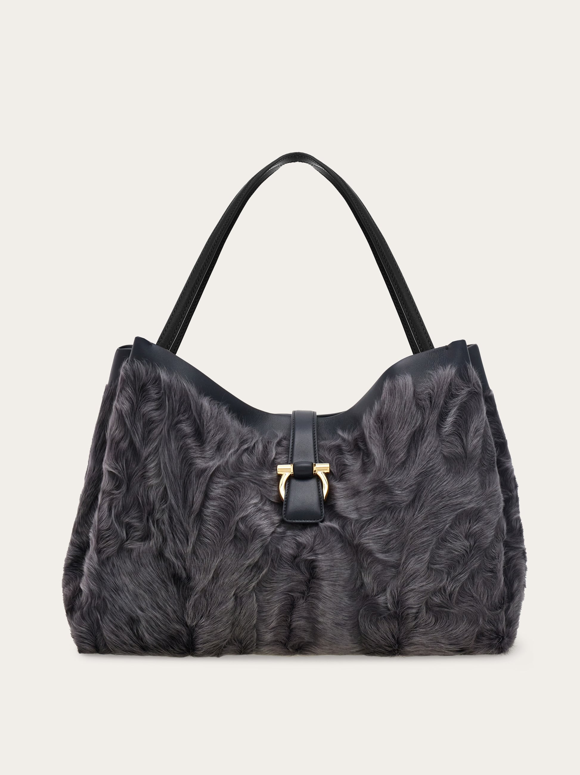Ferragamo Tote Bag (l) In Gray