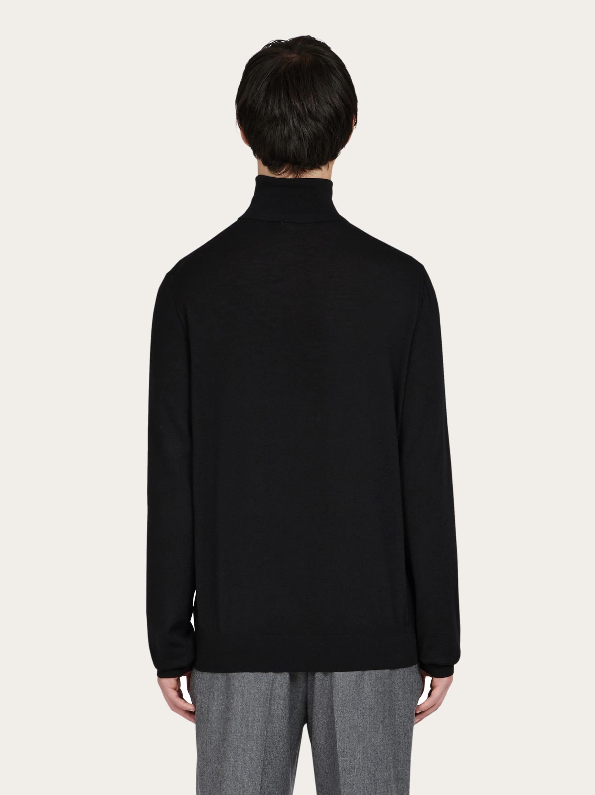  Ferragamo Men Turtleneck Black 