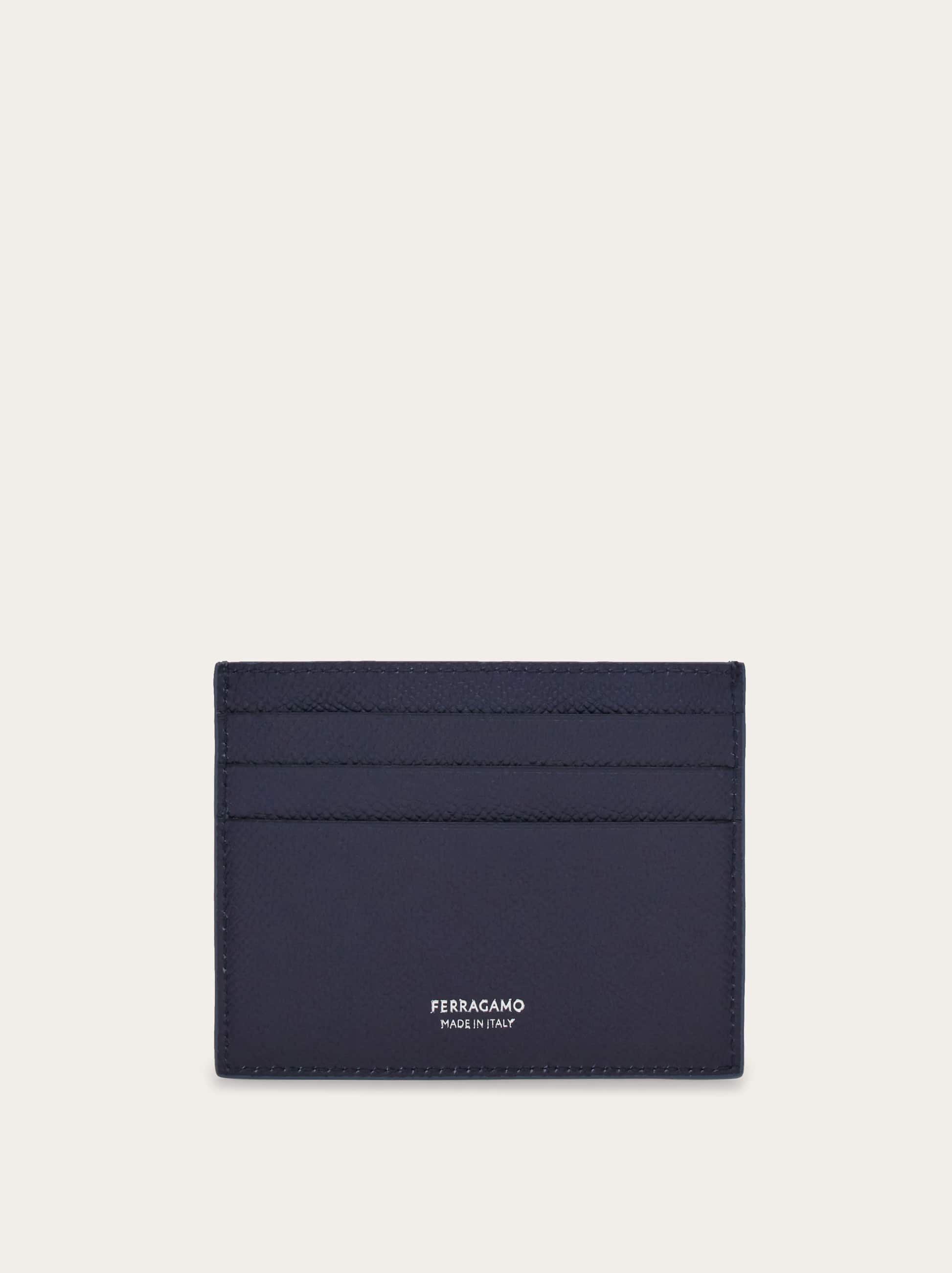  Ferragamo Herren Gancini Kreditkartenetui Blau 