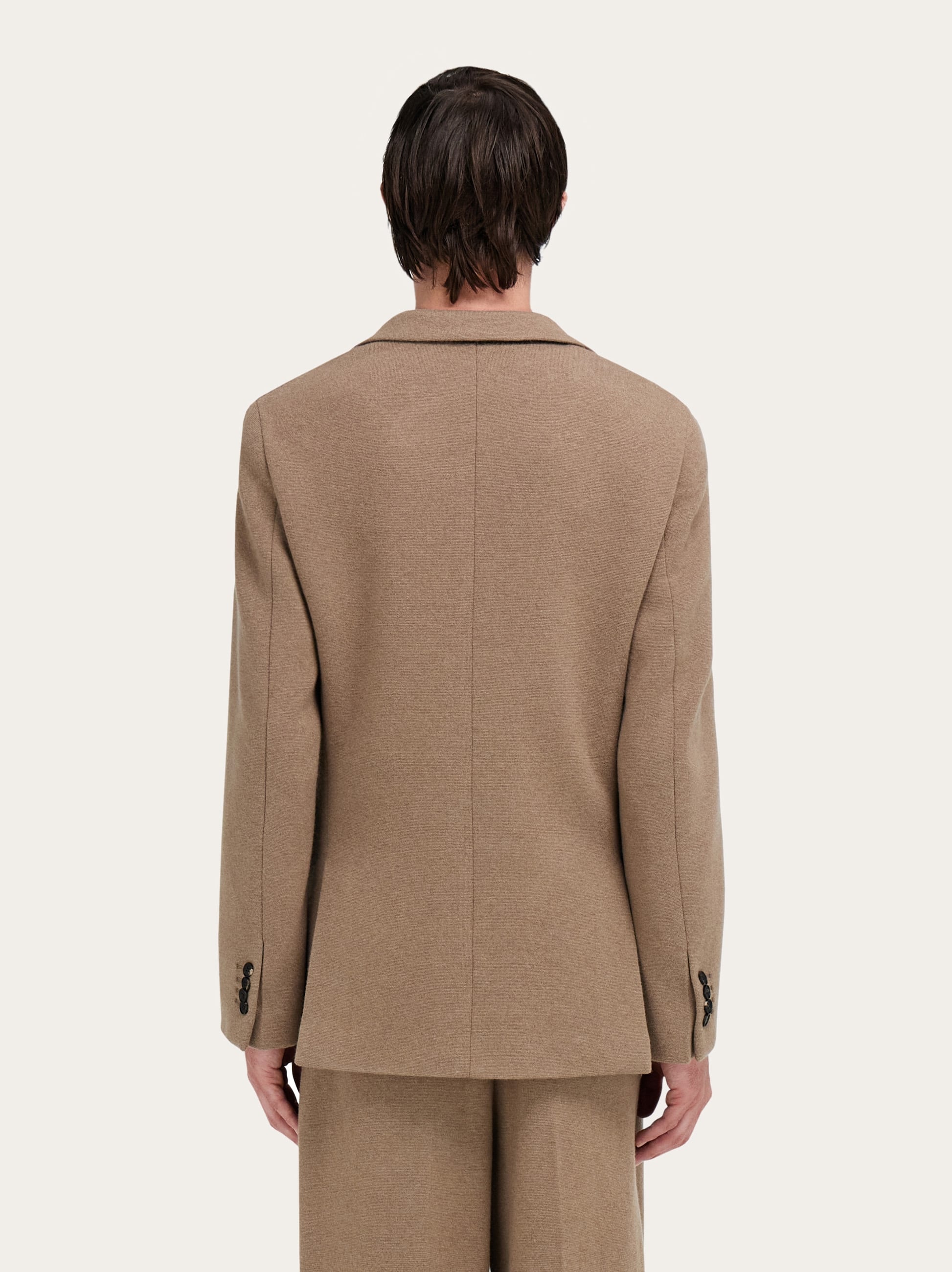  Ferragamo Herren Sakko Aus Interlock-jersey Beige 