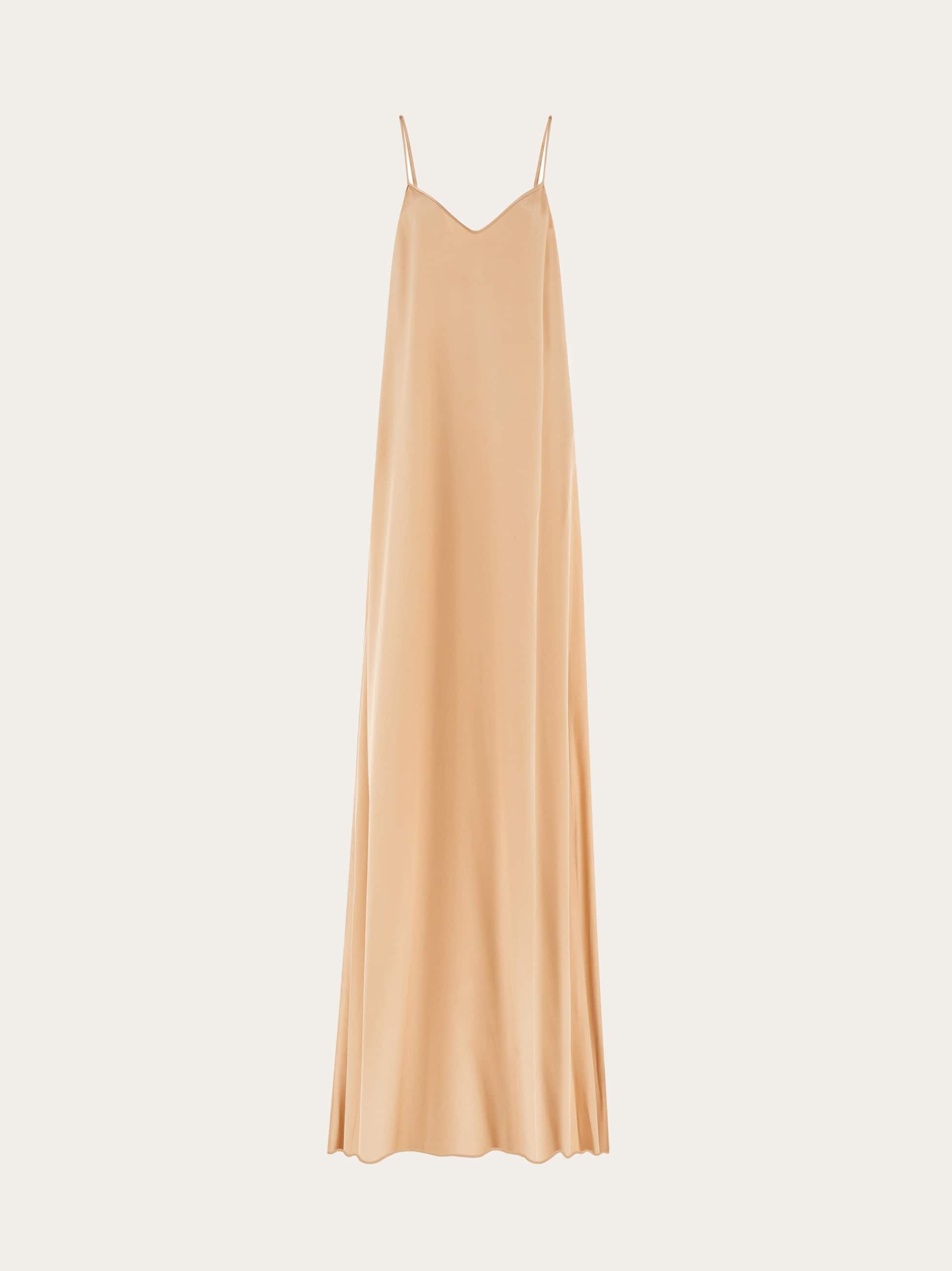 Ferragamo Donna Slip dress in raso Beige