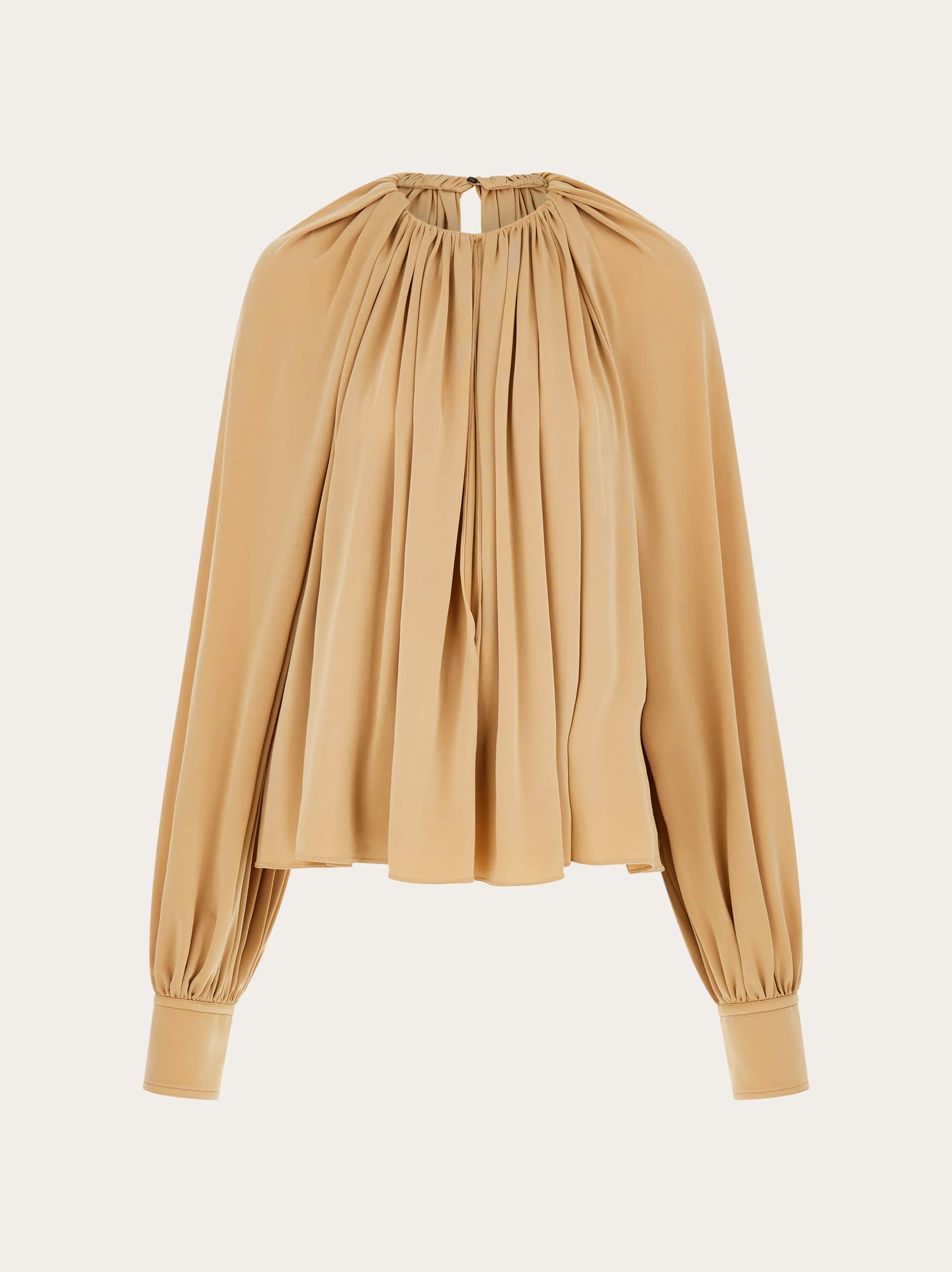 Ferragamo Blouse With Back Slit Detail In Gold