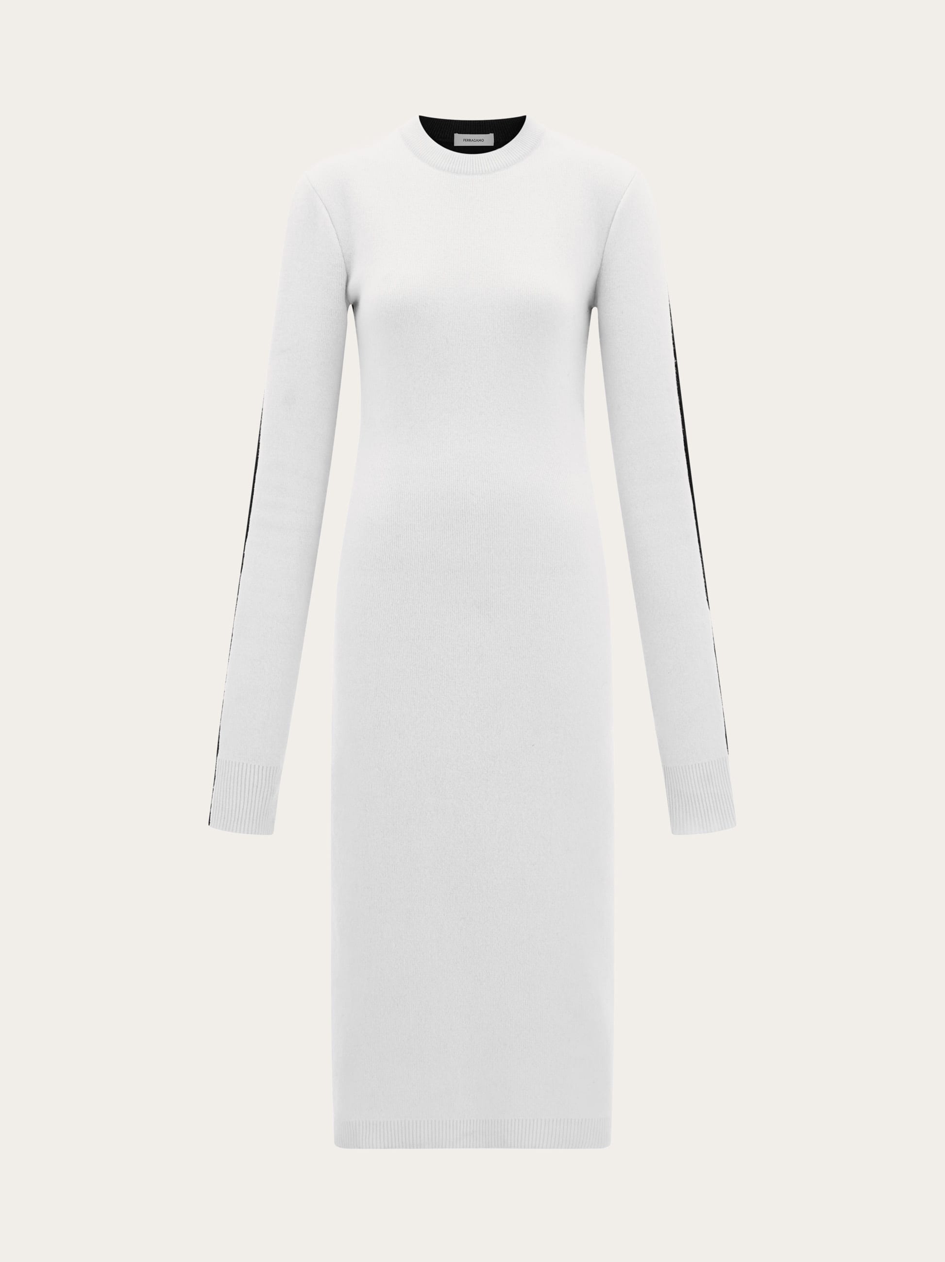 Ferragamo Donna Abito bicolore in maglia Bianco
