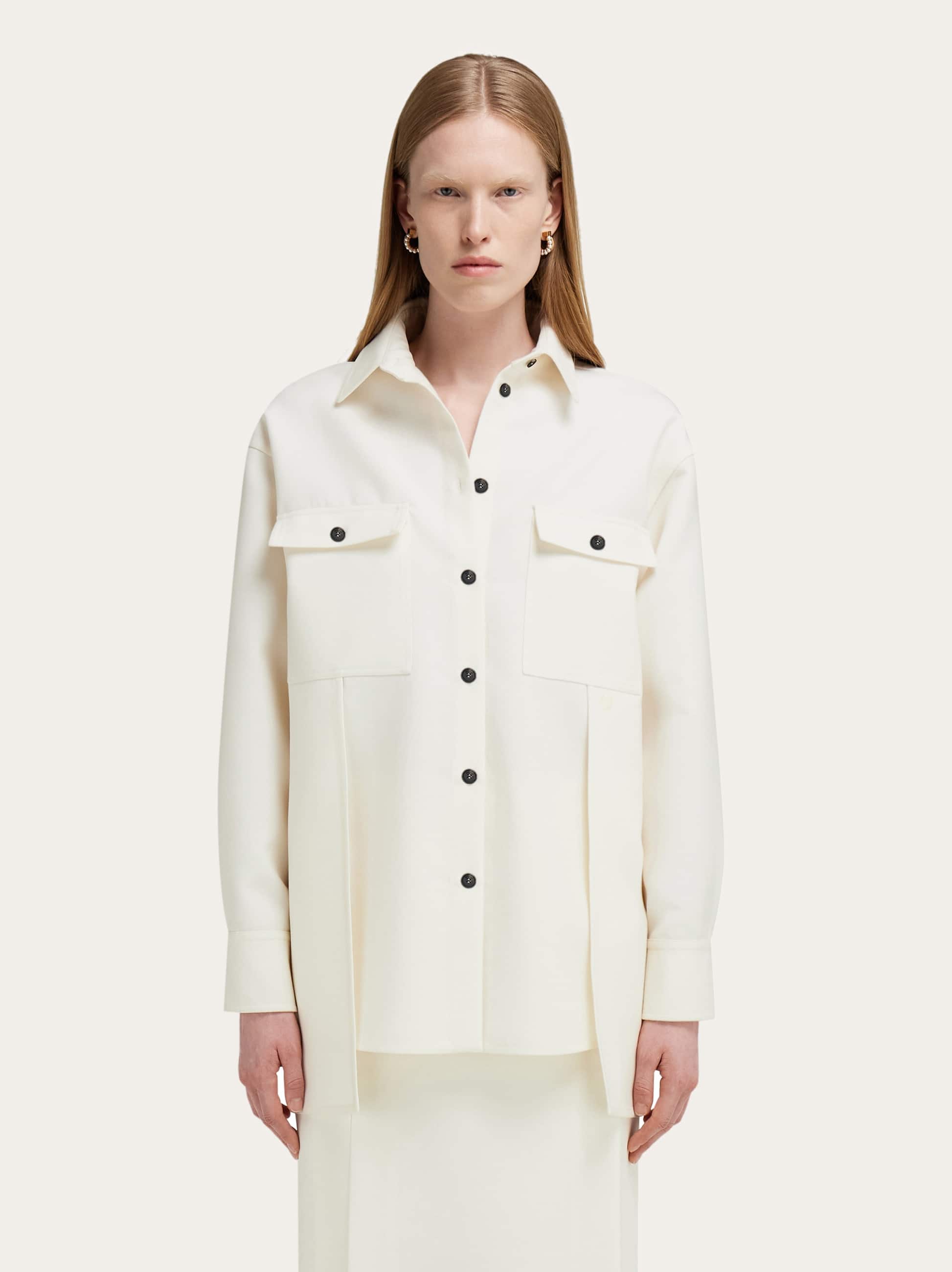  Ferragamo Damen Oversize-bluse Weiß 