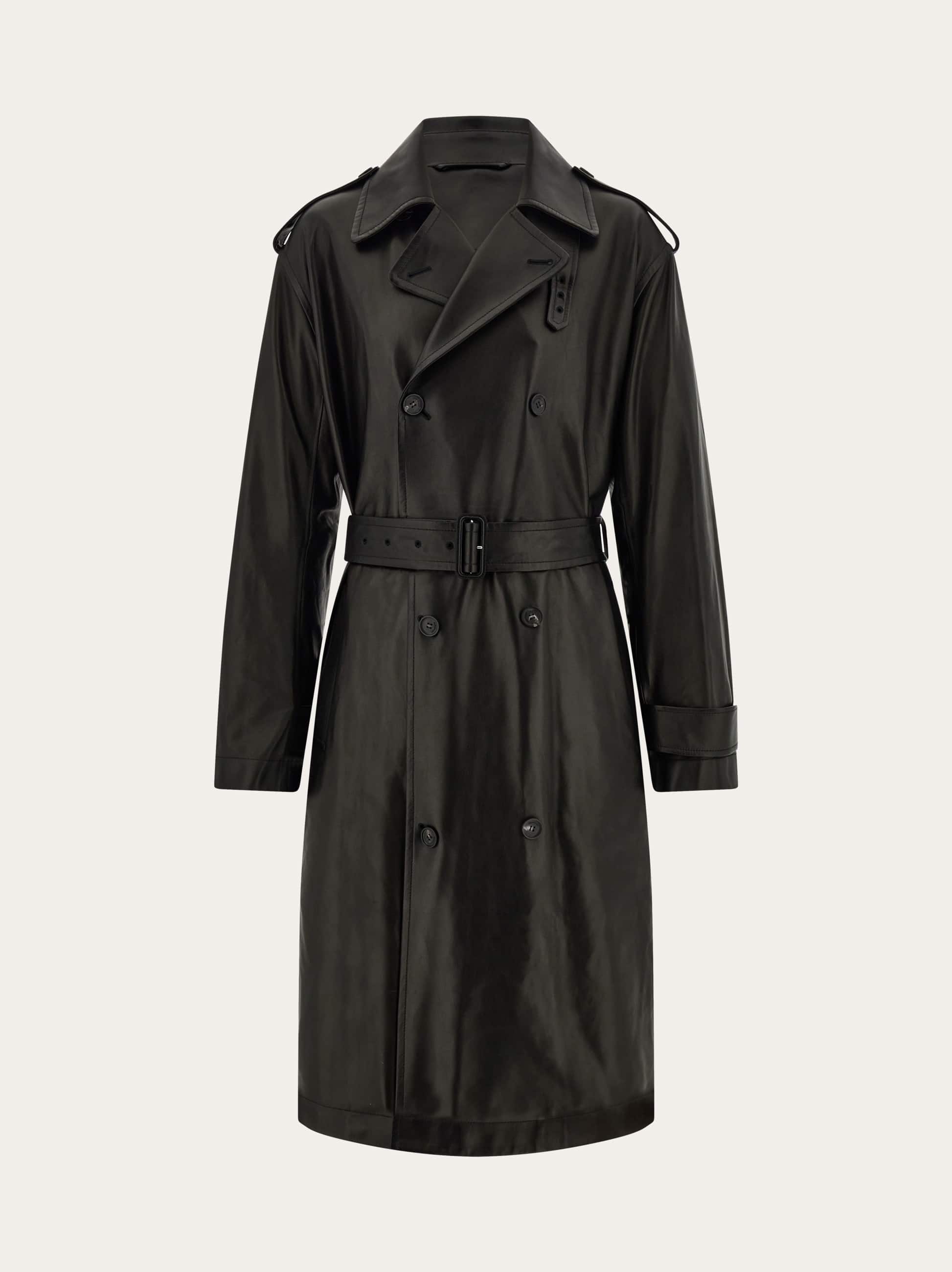 Ferragamo Men Nappa trench Black