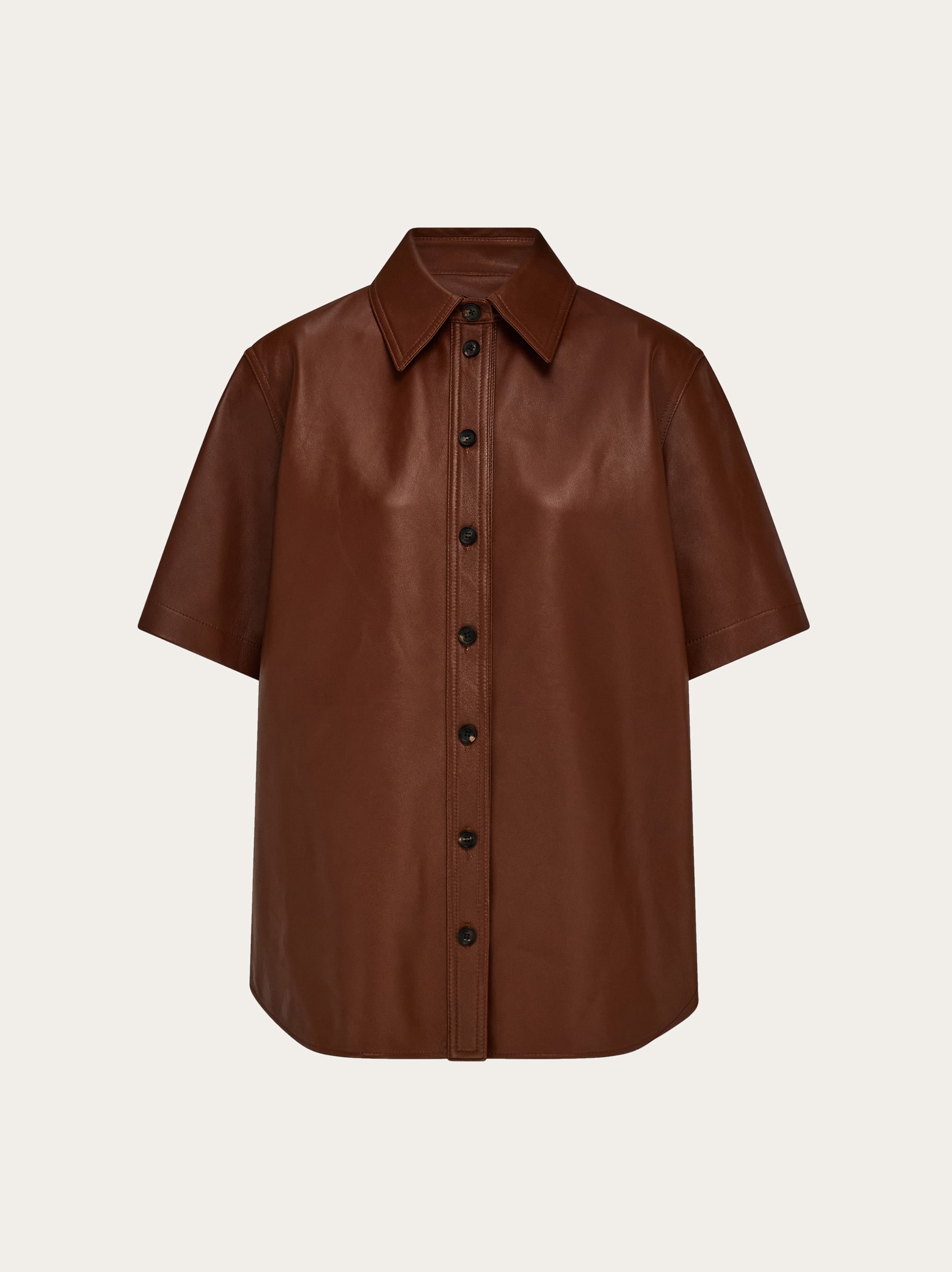 Ferragamo Donna Camicia in nappa Marrone