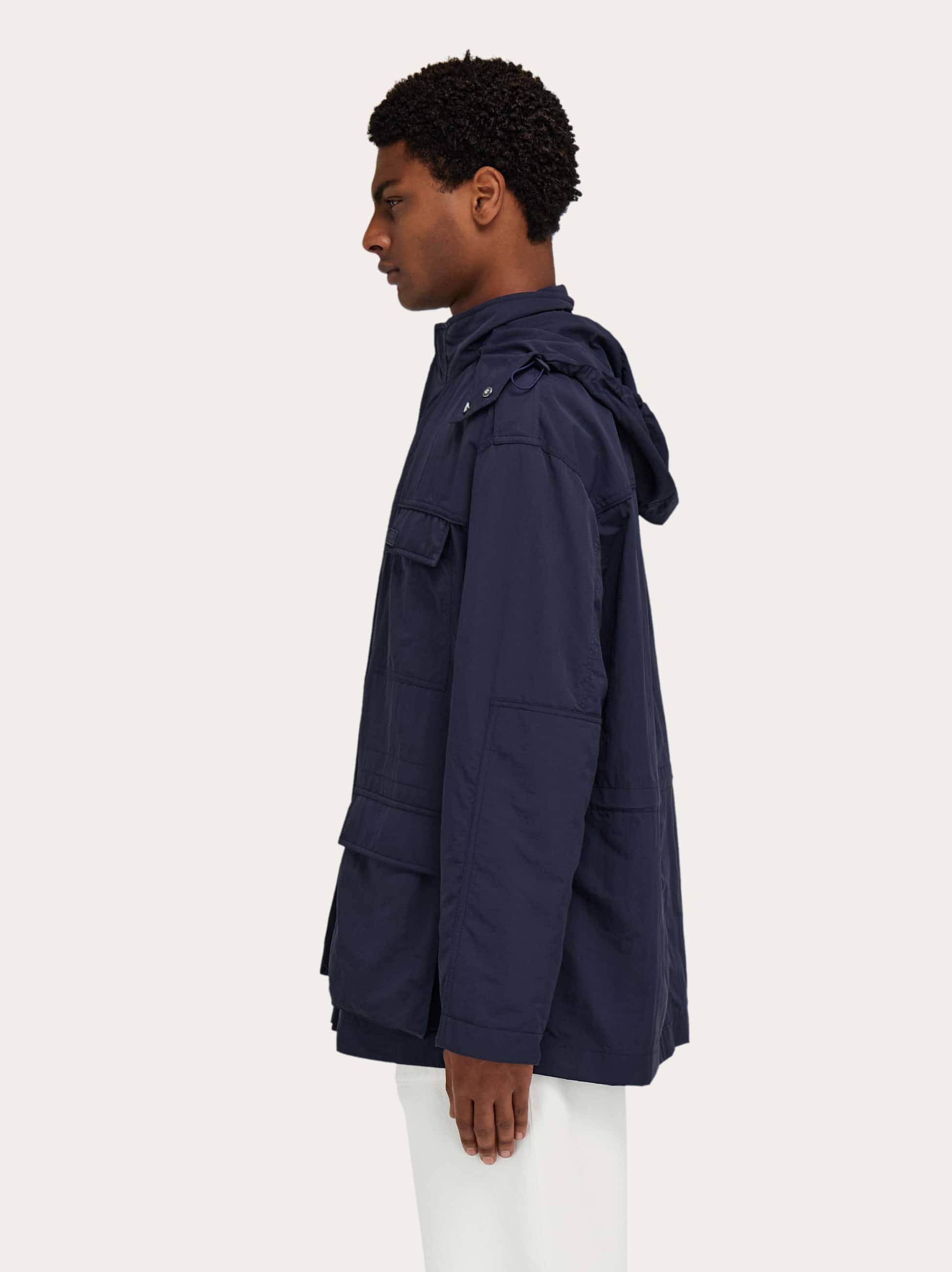  Ferragamo Men Utility Jacket Blue 