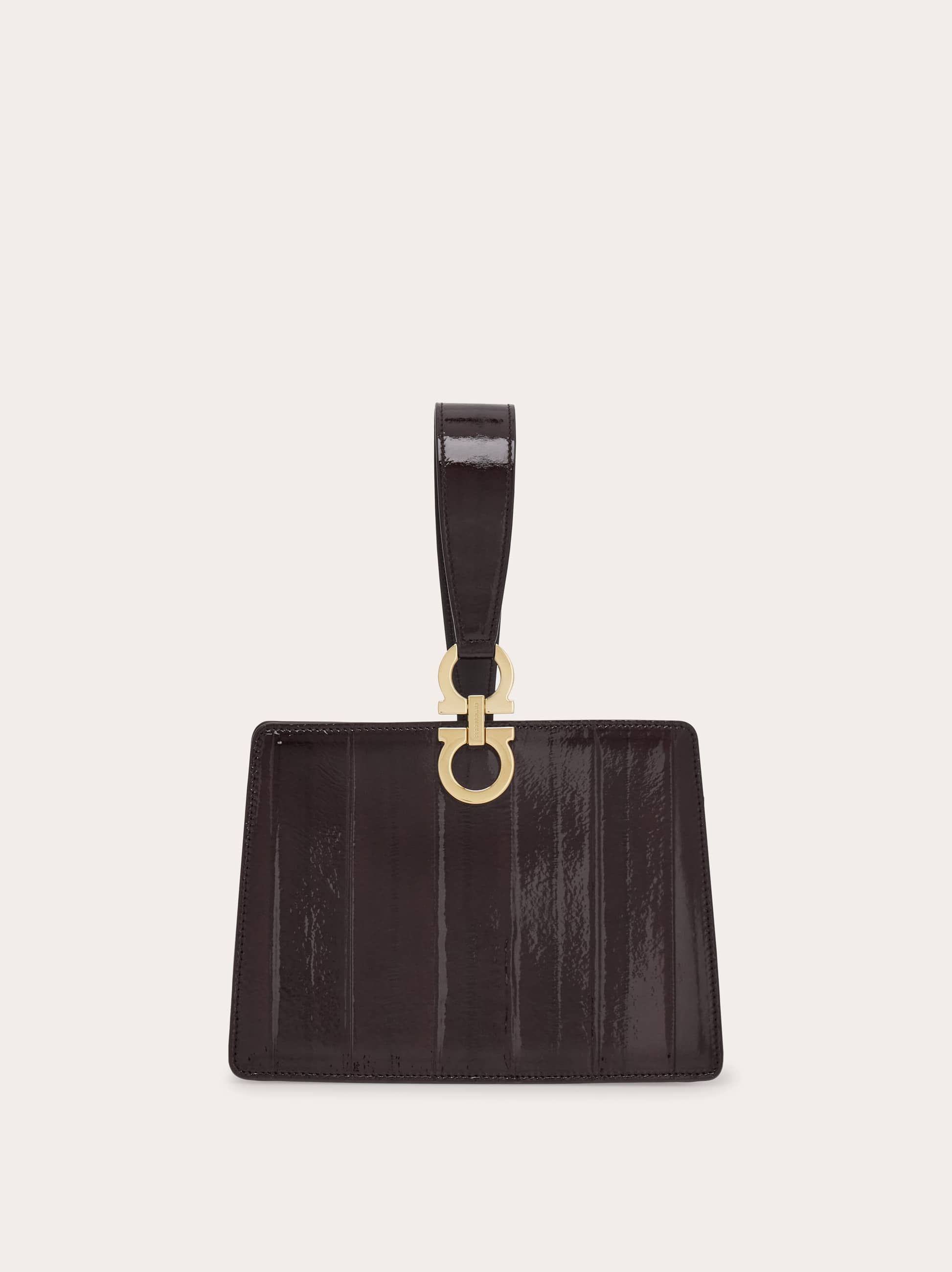 Ferragamo Mini Clutch In Brown