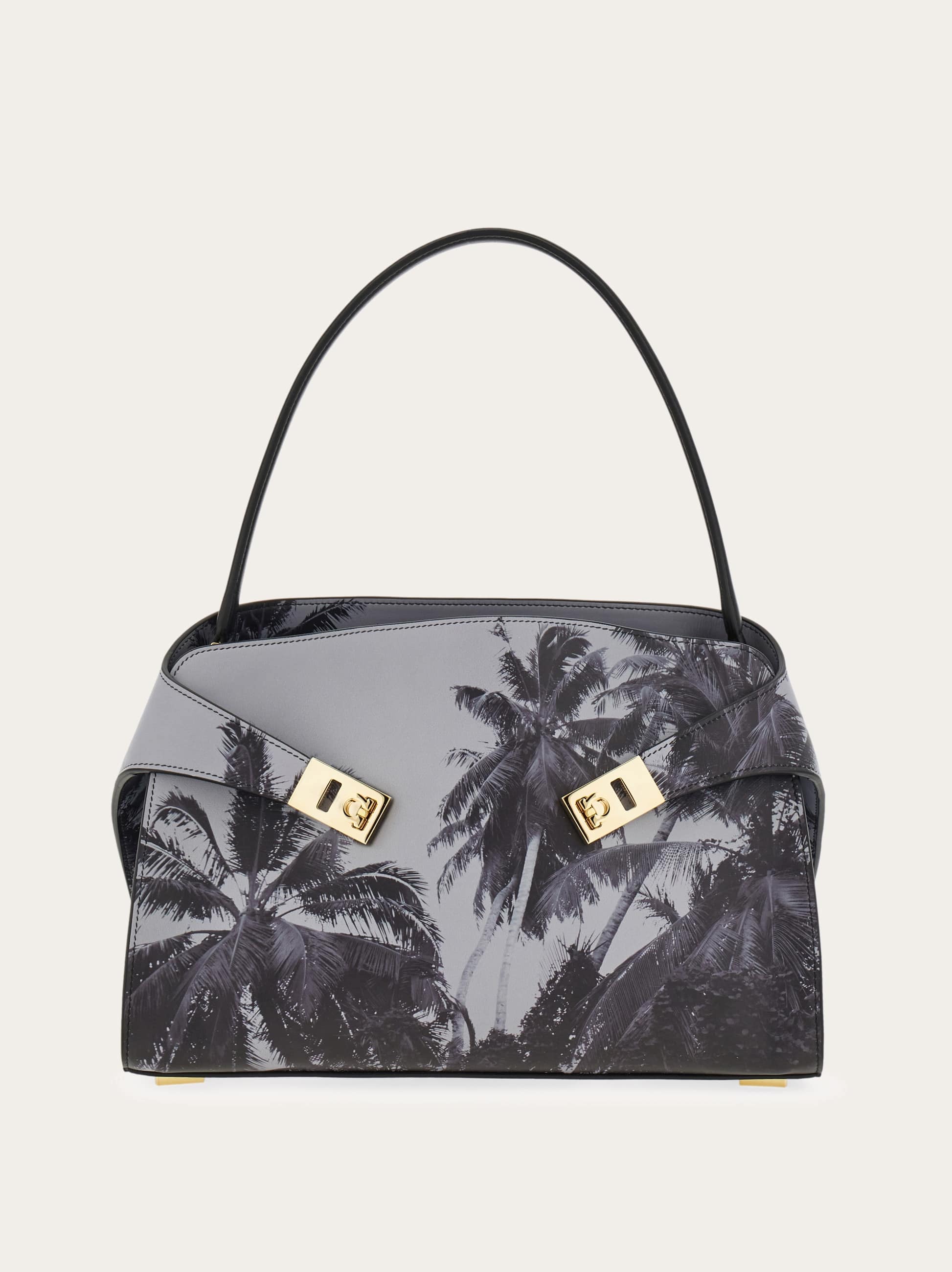 Ferragamo Hug Soft Shoulder Bag (m) In White