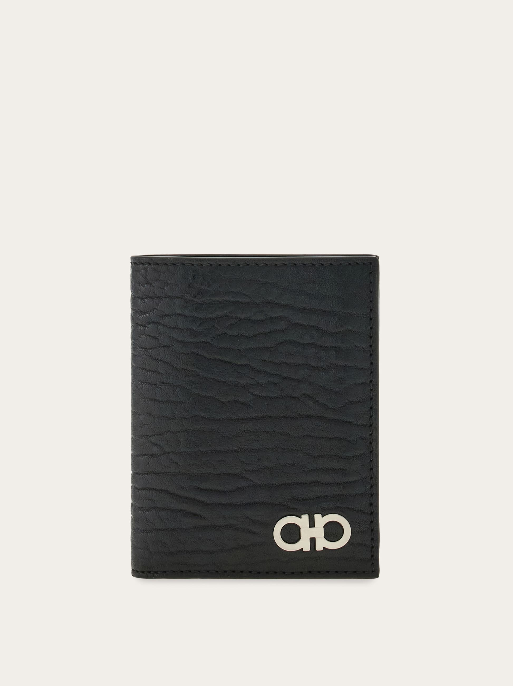 Ferragamo Gancini Credit Card Holder In Blue