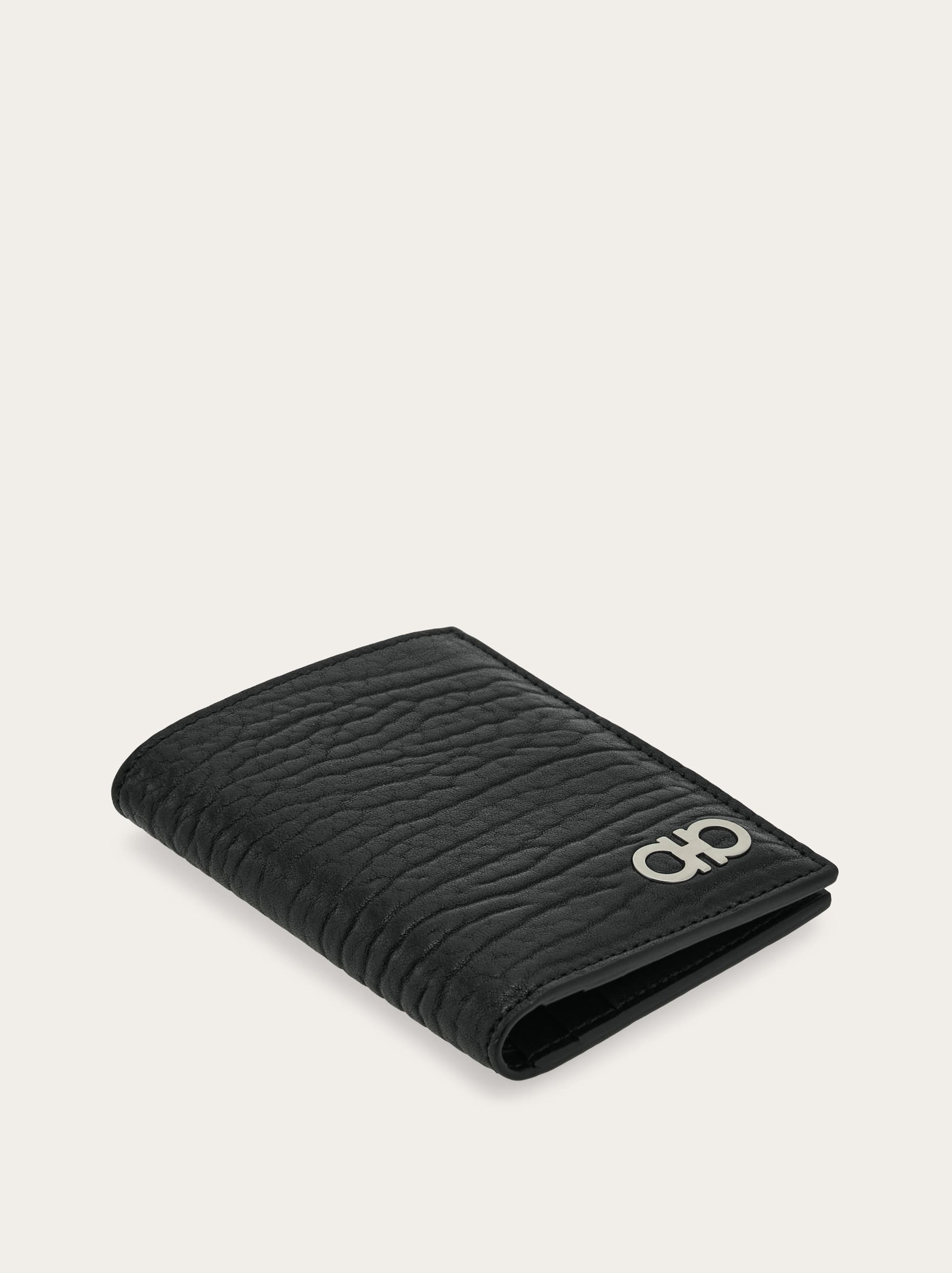 Ferragamo Gancini Credit Card Holder In Blue