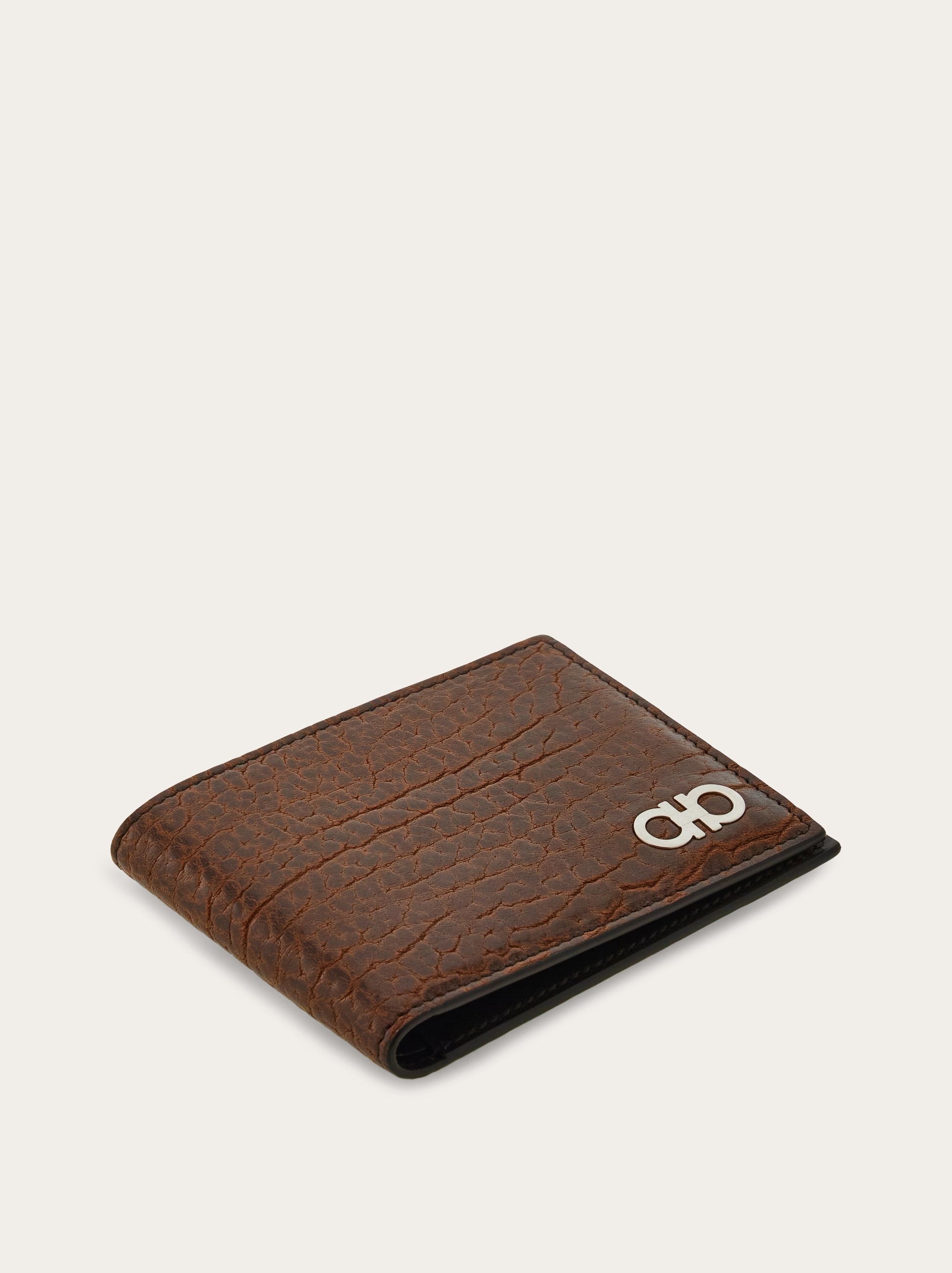 Ferragamo Gancini Wallet In Brown
