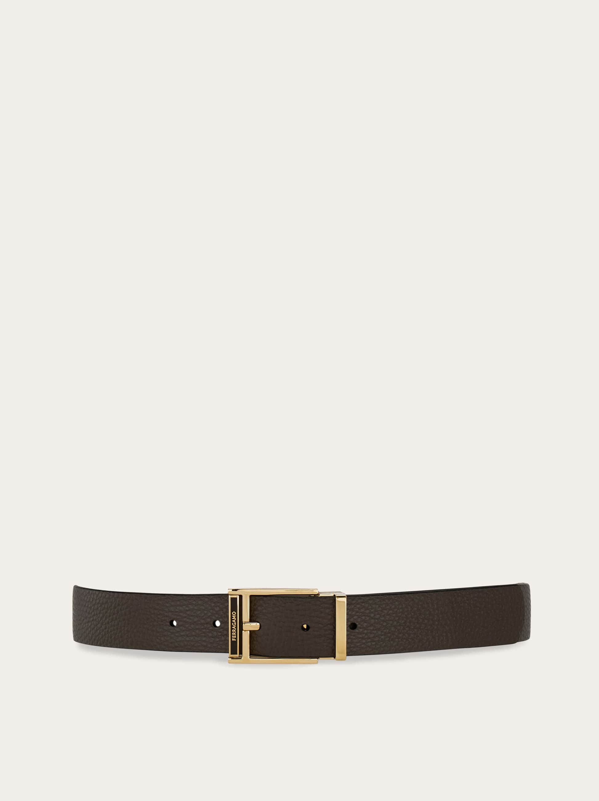 Ferragamo Reversible And Adjustable Belt In Brown