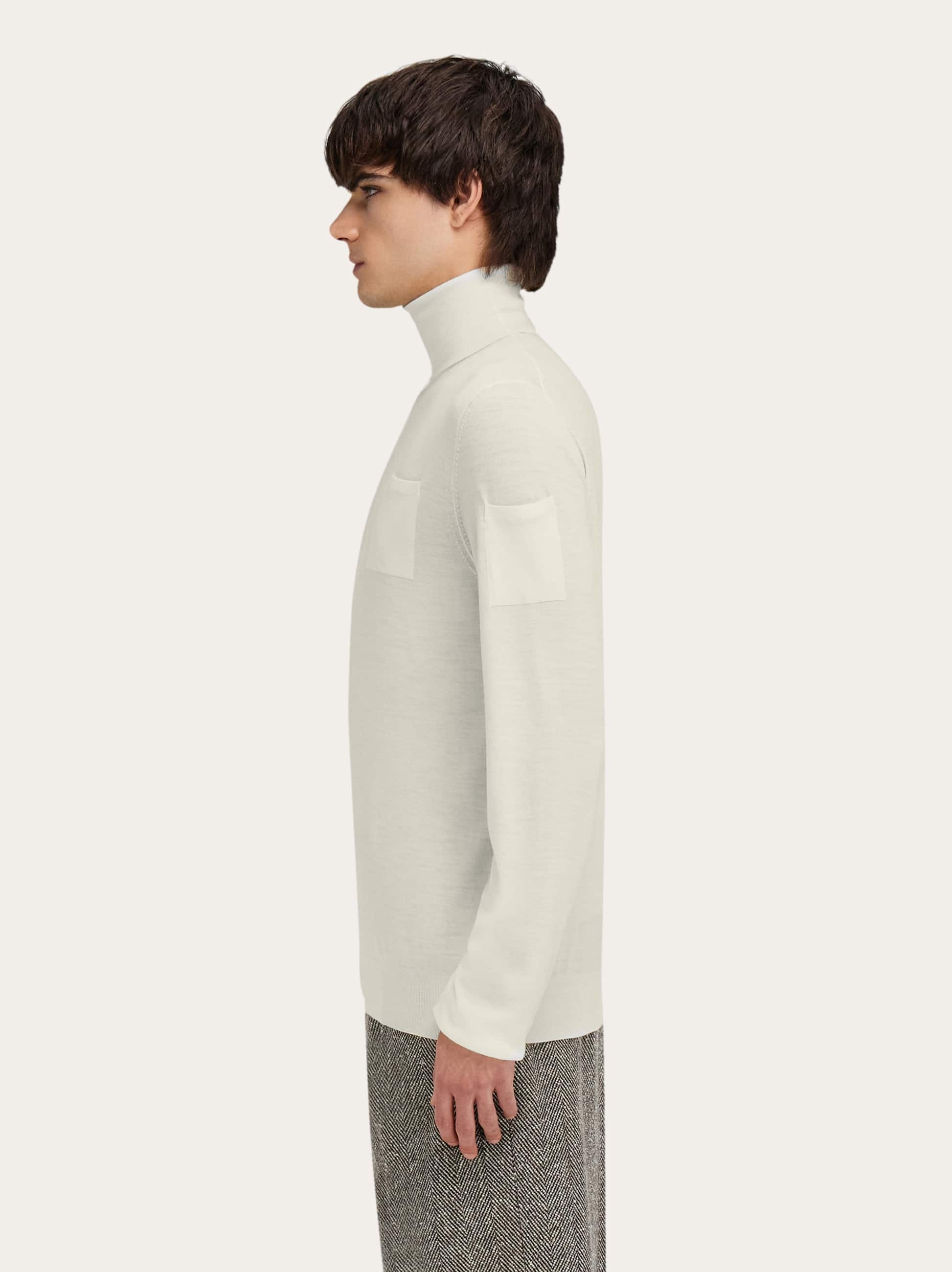  Ferragamo Herren Rollkragenpullover Weiß 