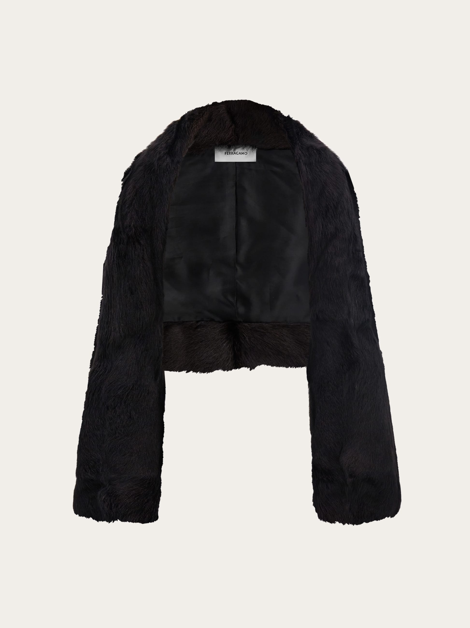 Ferragamo Donna Bolero in capretto Marrone