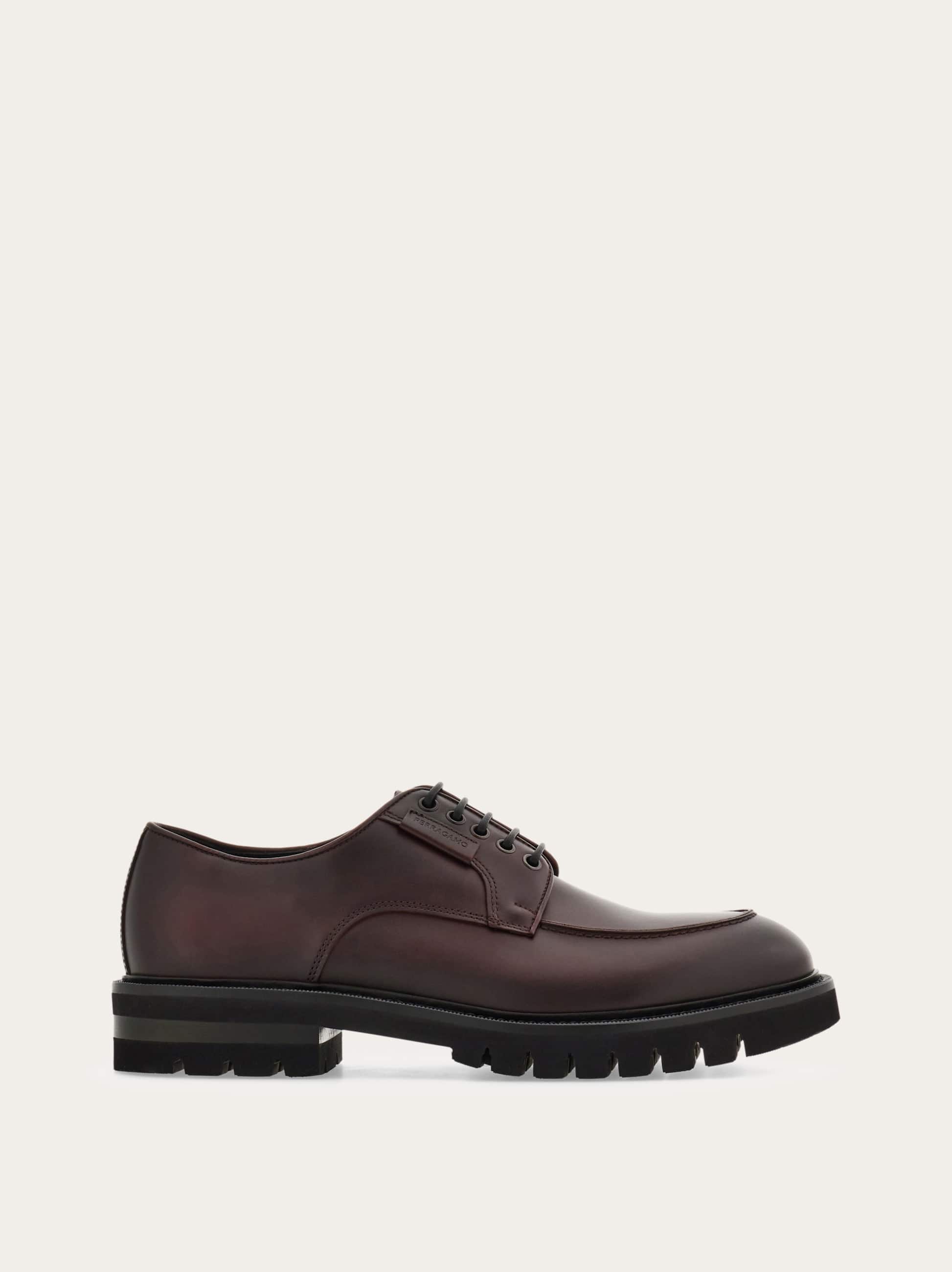 Ferragamo Lace-up Derby Shoes In Red