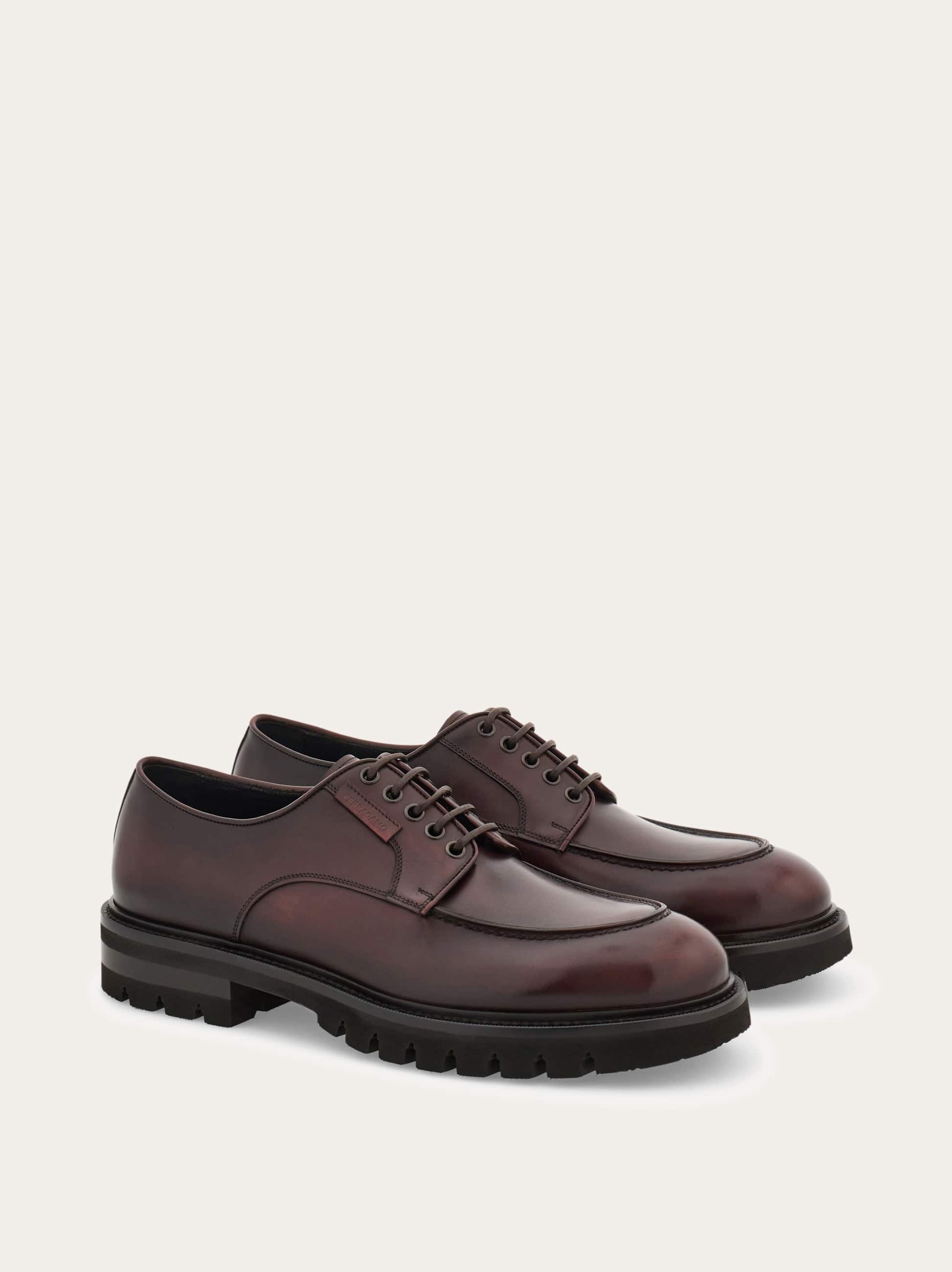 Ferragamo Lace-up Derby Shoes In Red