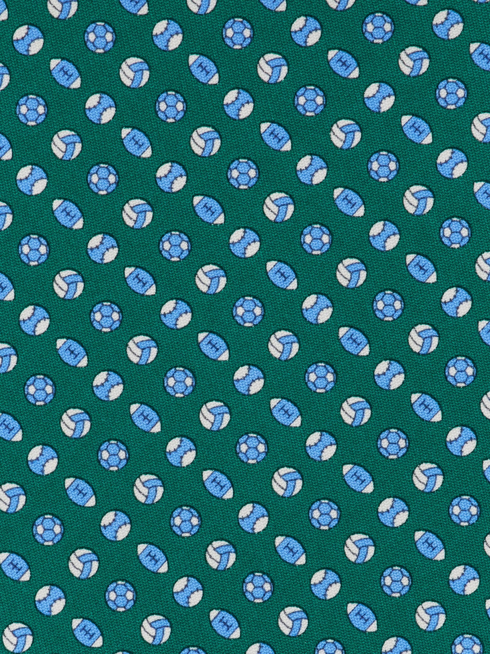 Ferragamo Sport Print Silk Tie In Green