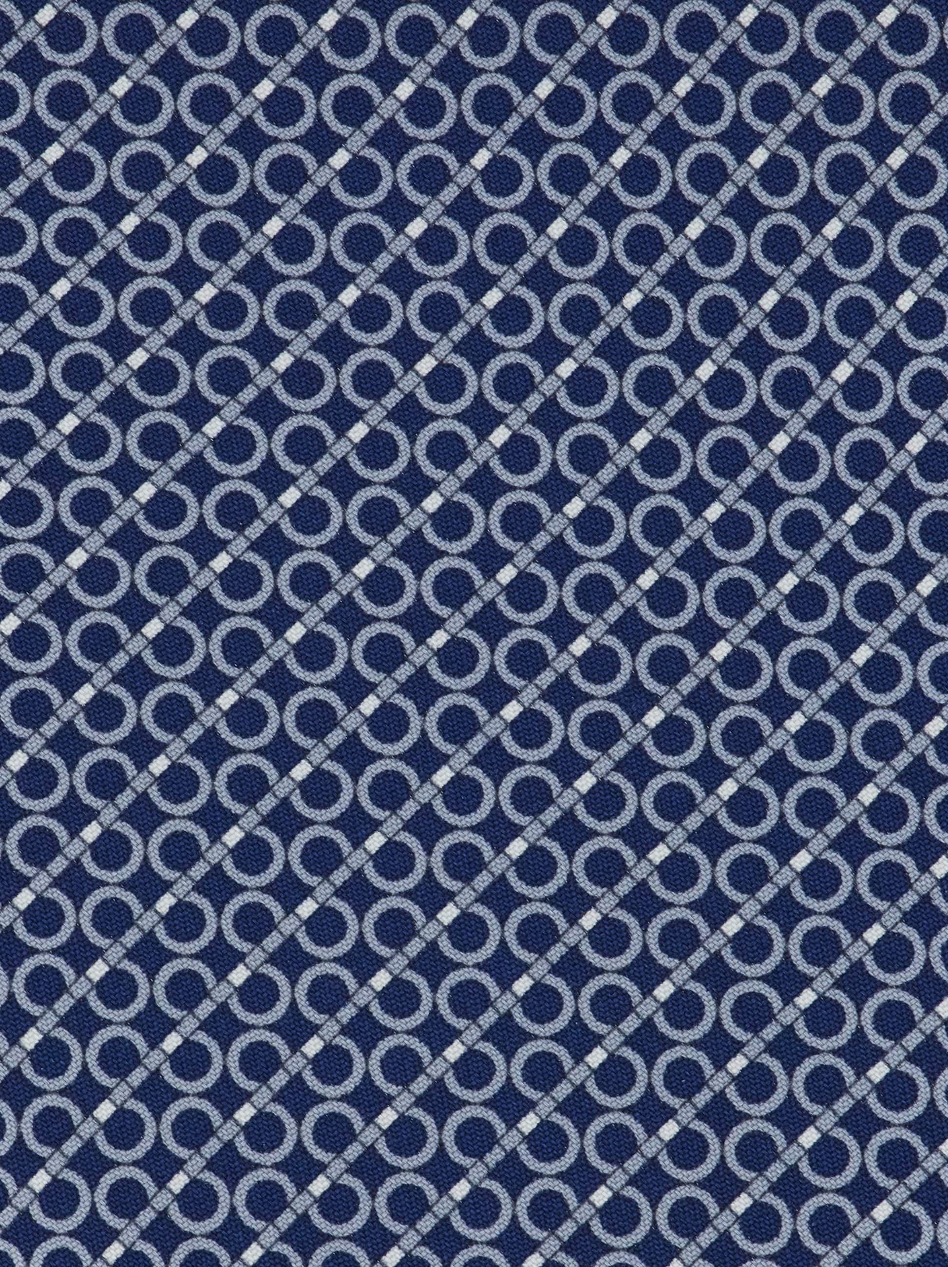 Ferragamo Gancini Regimental Print Silk Tie In Blue