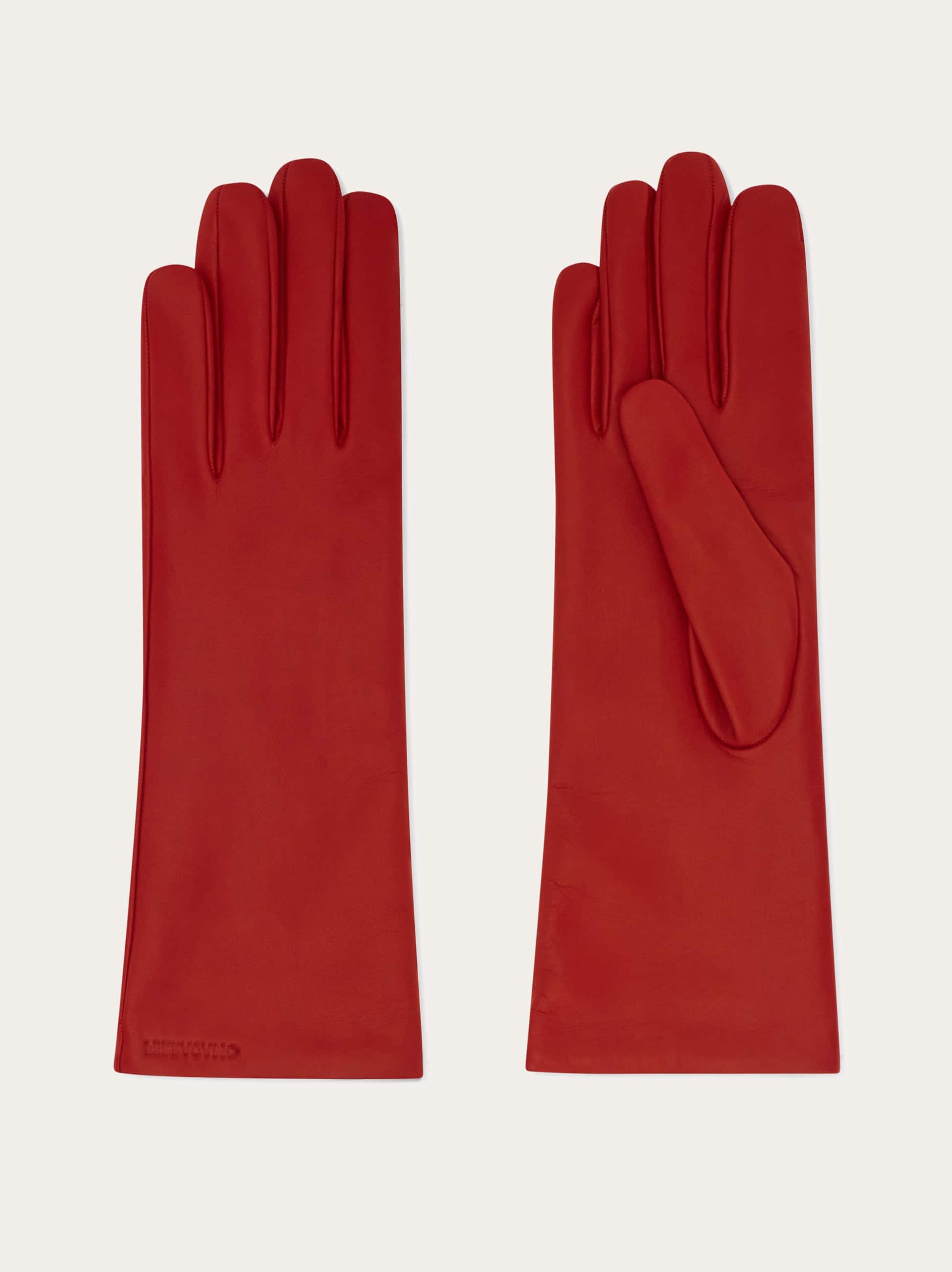 Ferragamo Donna Guanti foderati in cashmere Rosso