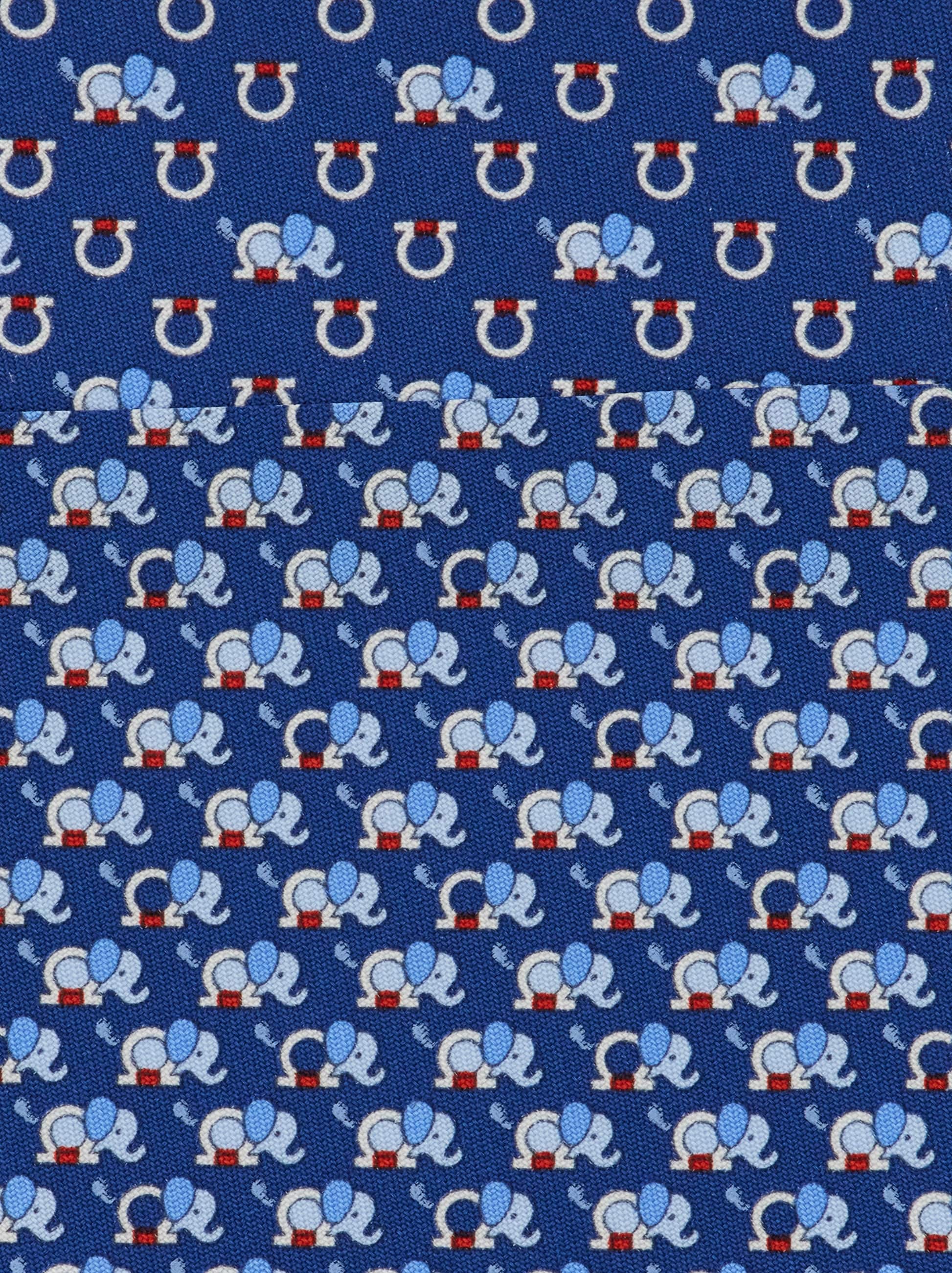 Ferragamo Elephant Print Silk Tie In Multi