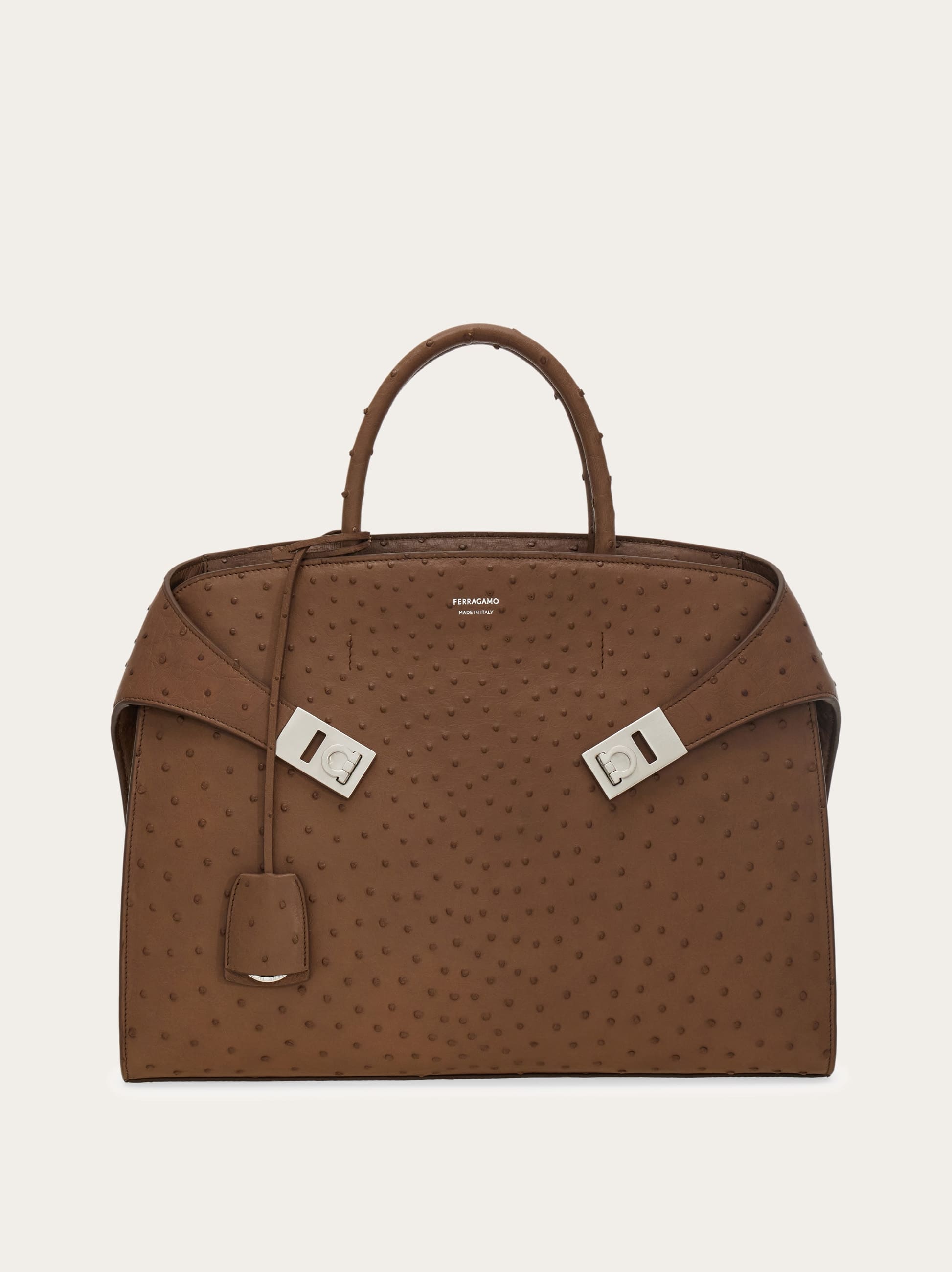 Ferragamo Uomo Borsa da lavoro Hug Marrone