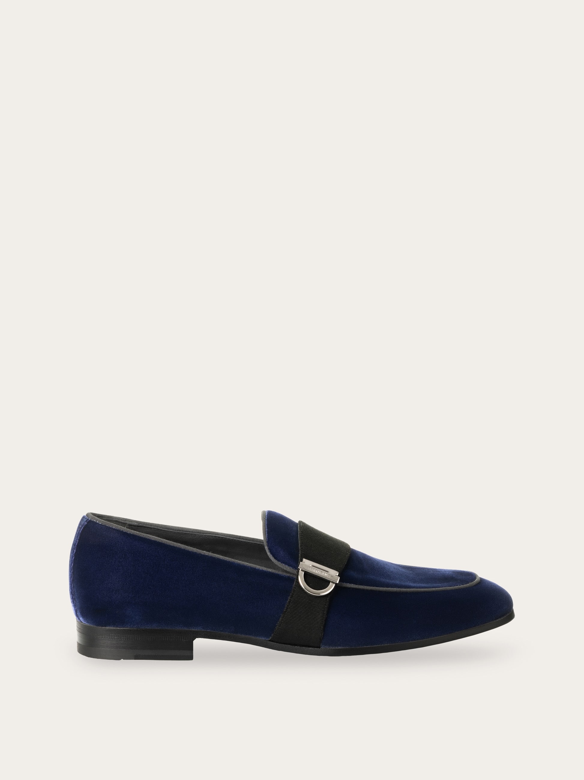 Ferragamo Men Loafer with Gancini detail Blue Size 7