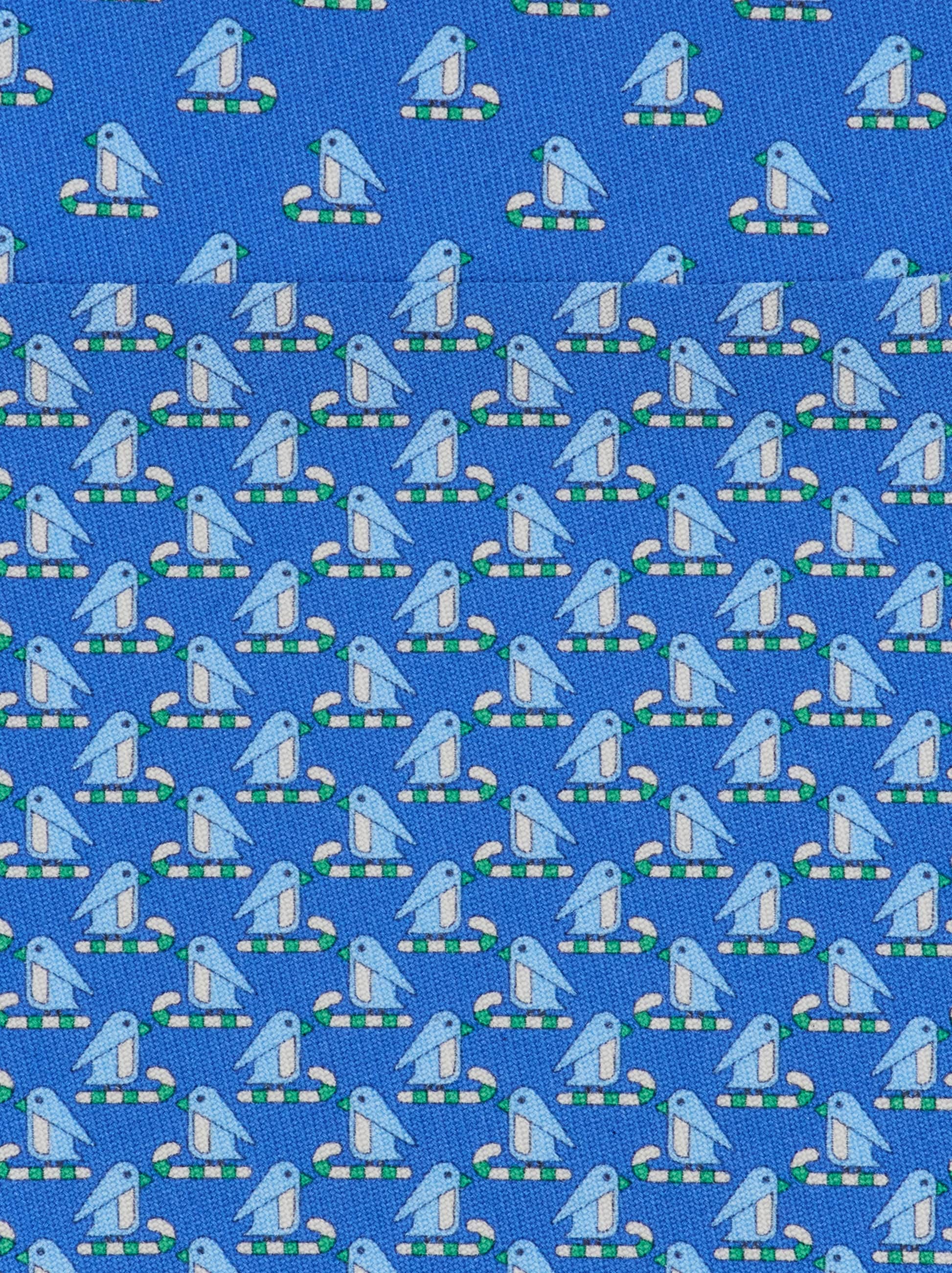  Ferragamo Herren Seidenkrawatte Mit Pinguin-print Blau 