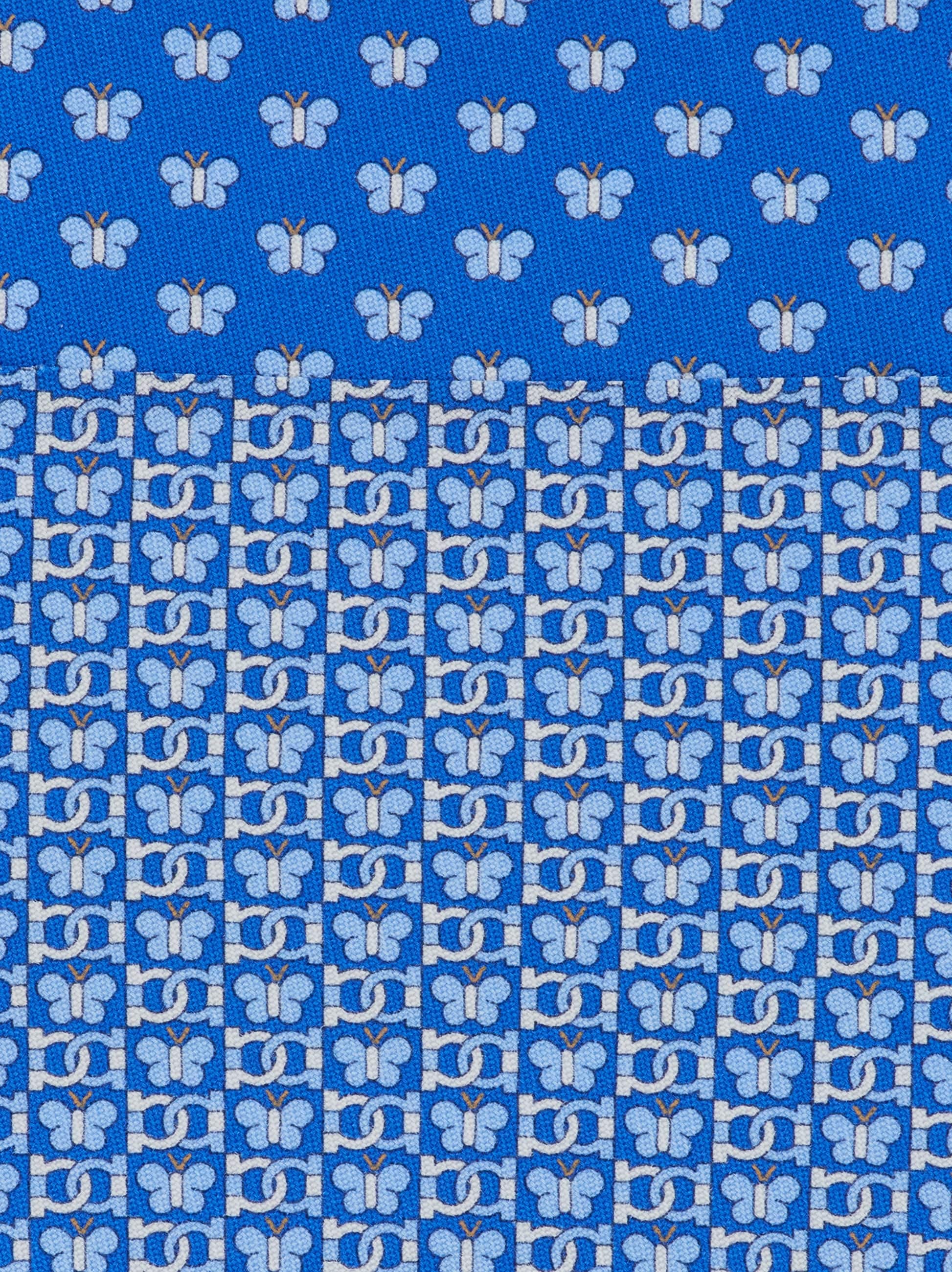  Ferragamo Herren Seidenkrawatte Mit Butterfly-print Blau 