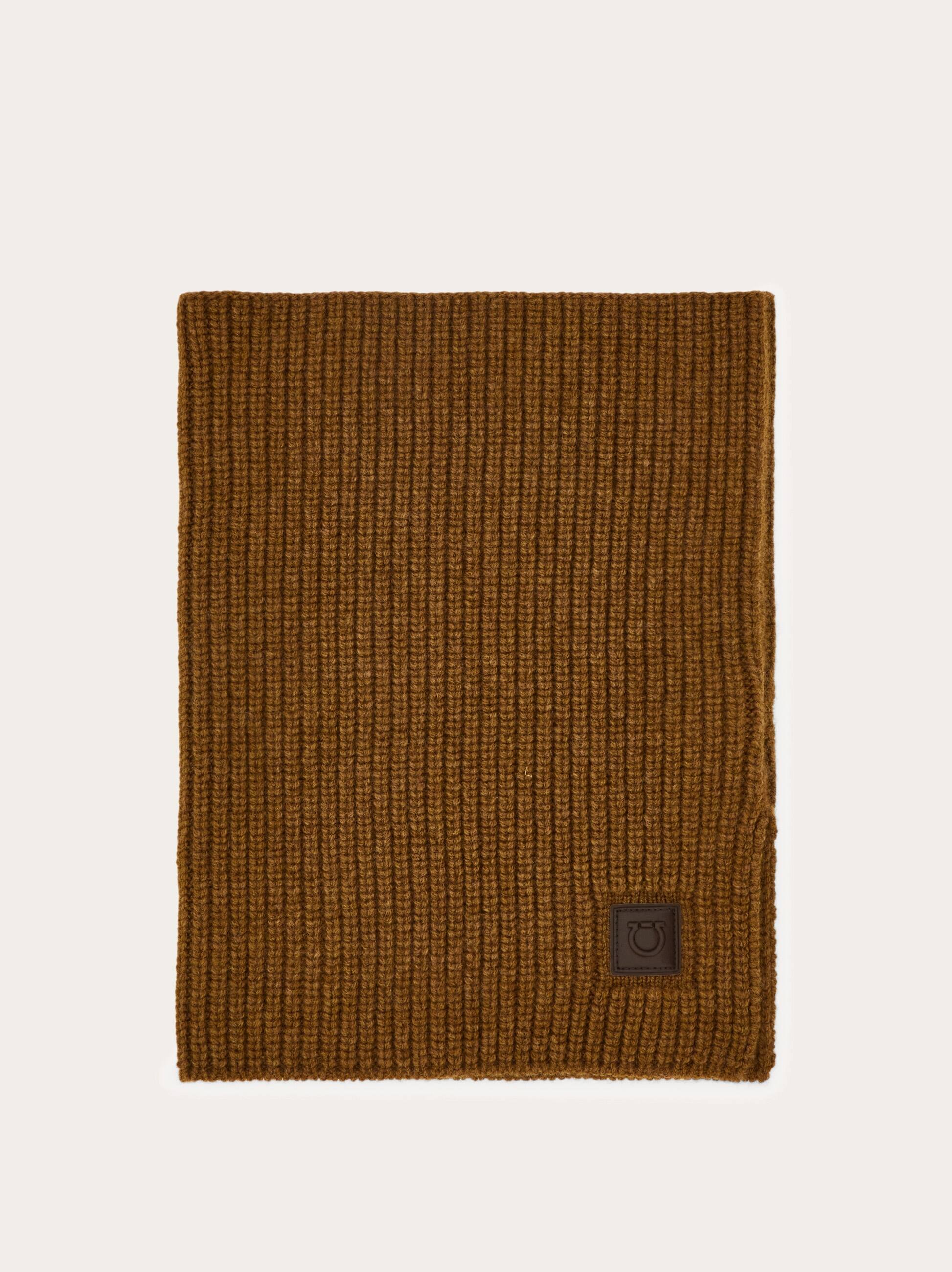 Ferragamo Men Cashmere blend collar Brown