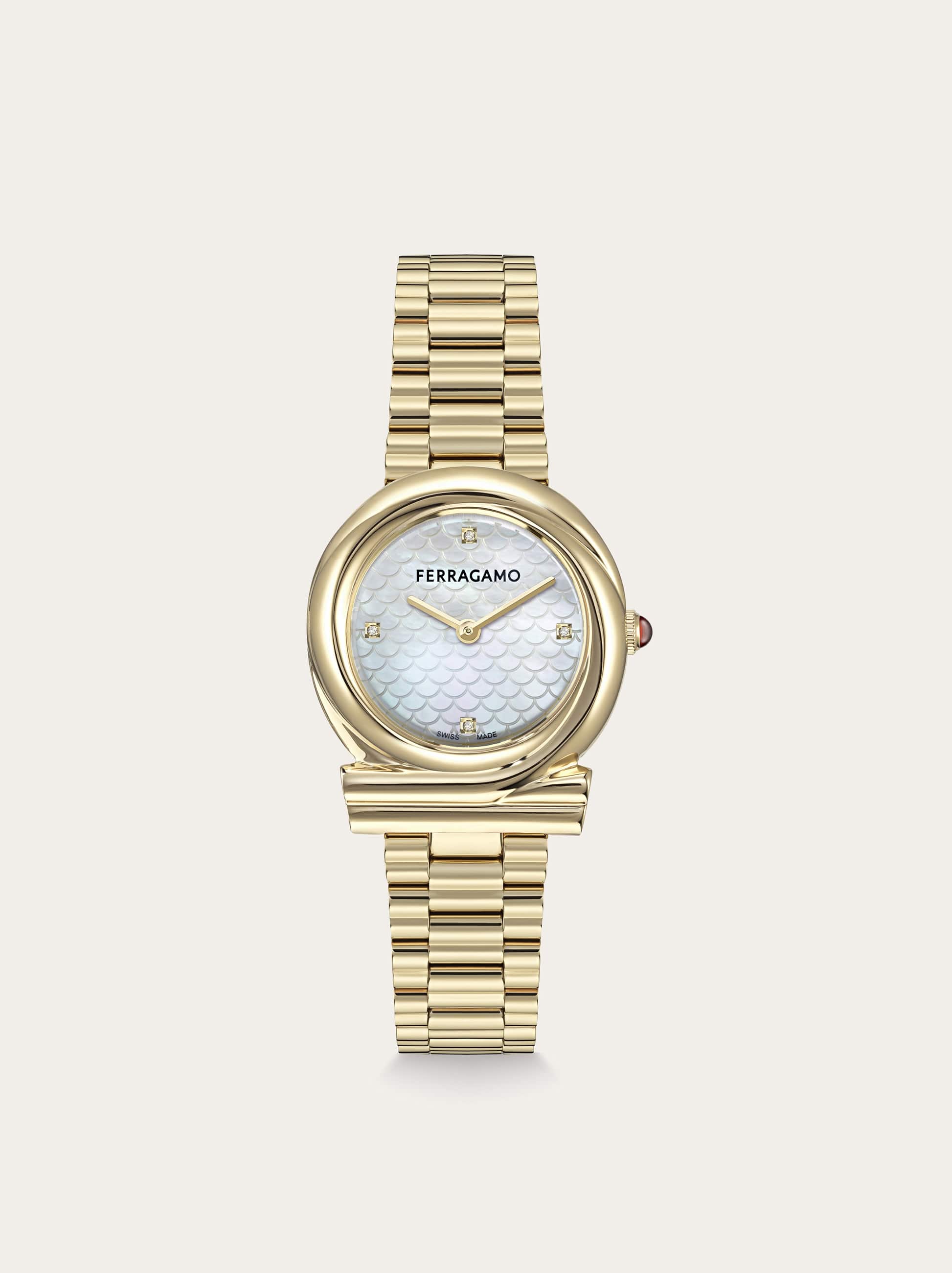 Ferragamo Donna Orologio Gancini Twisted 32mm Bianco