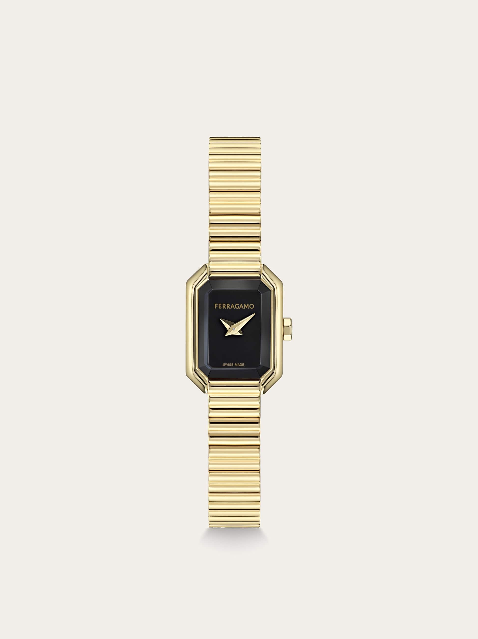Ferragamo Crystal Petite Watch In Gold
