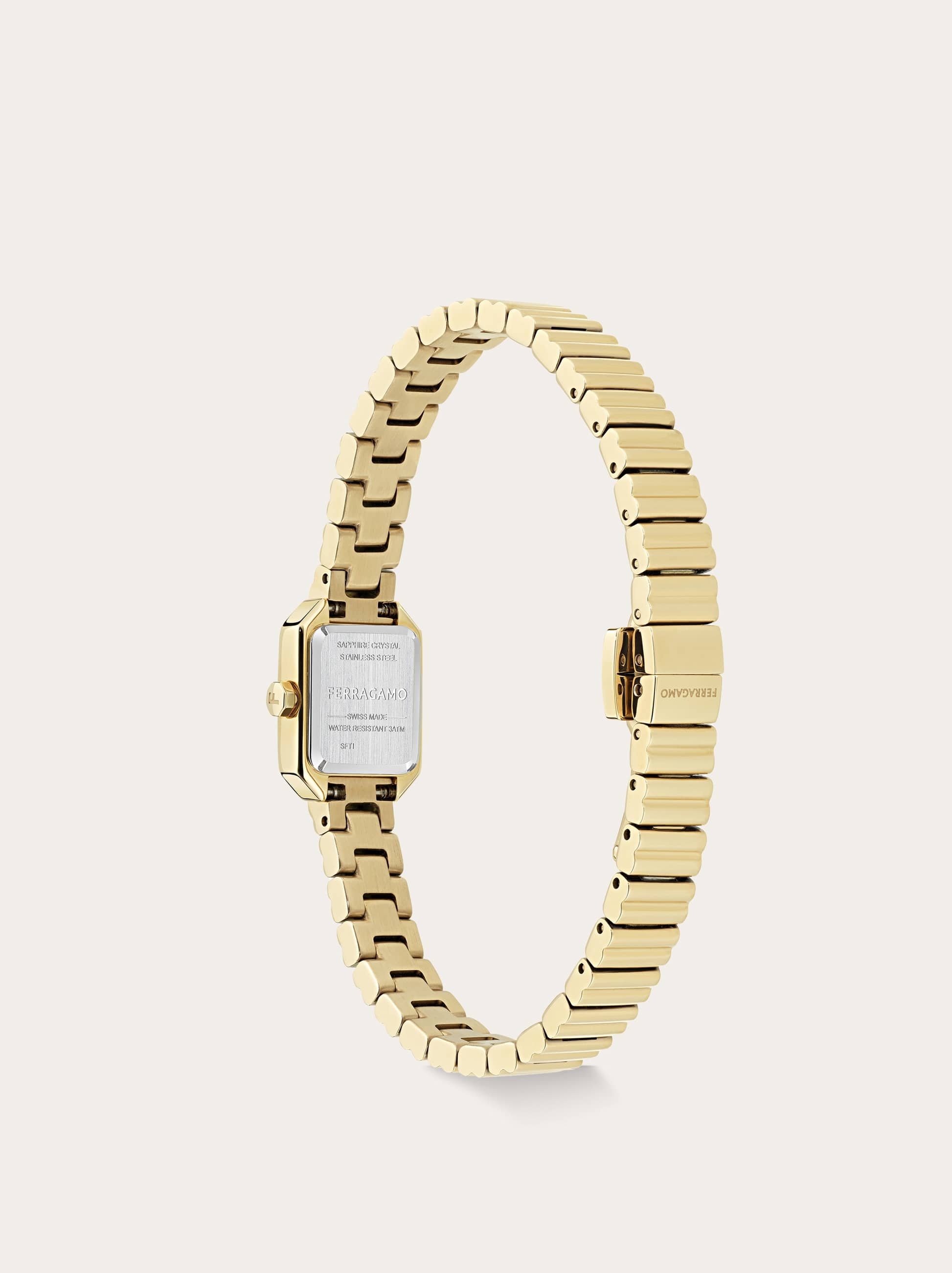 Ferragamo Crystal Petite Watch In Gold